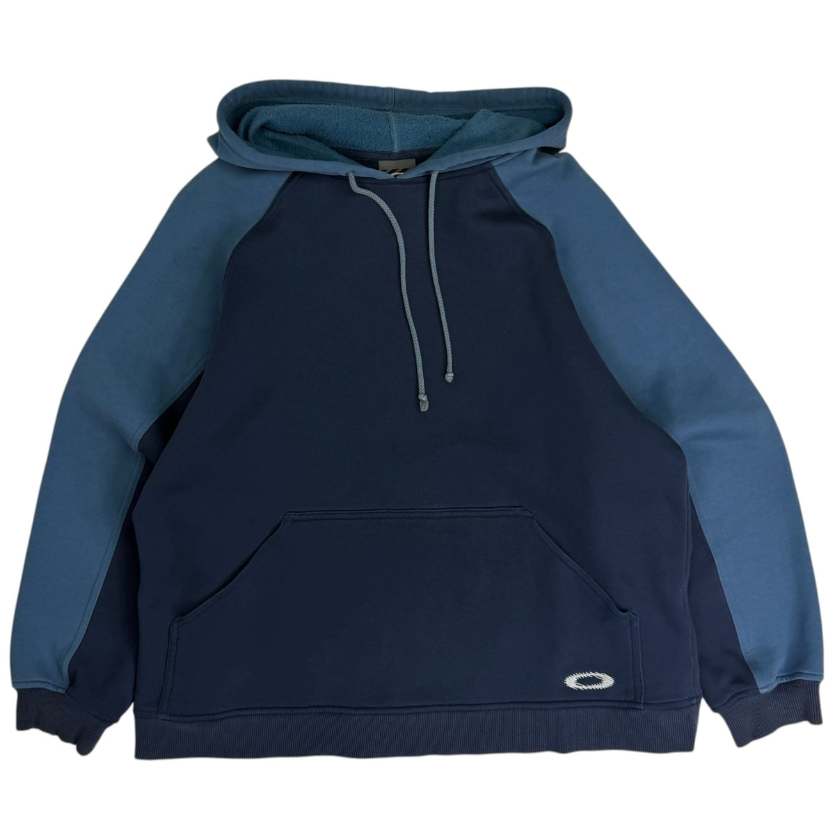 Vintage Oakley Software Two Tone Raglan Pullover Hoodie Blue