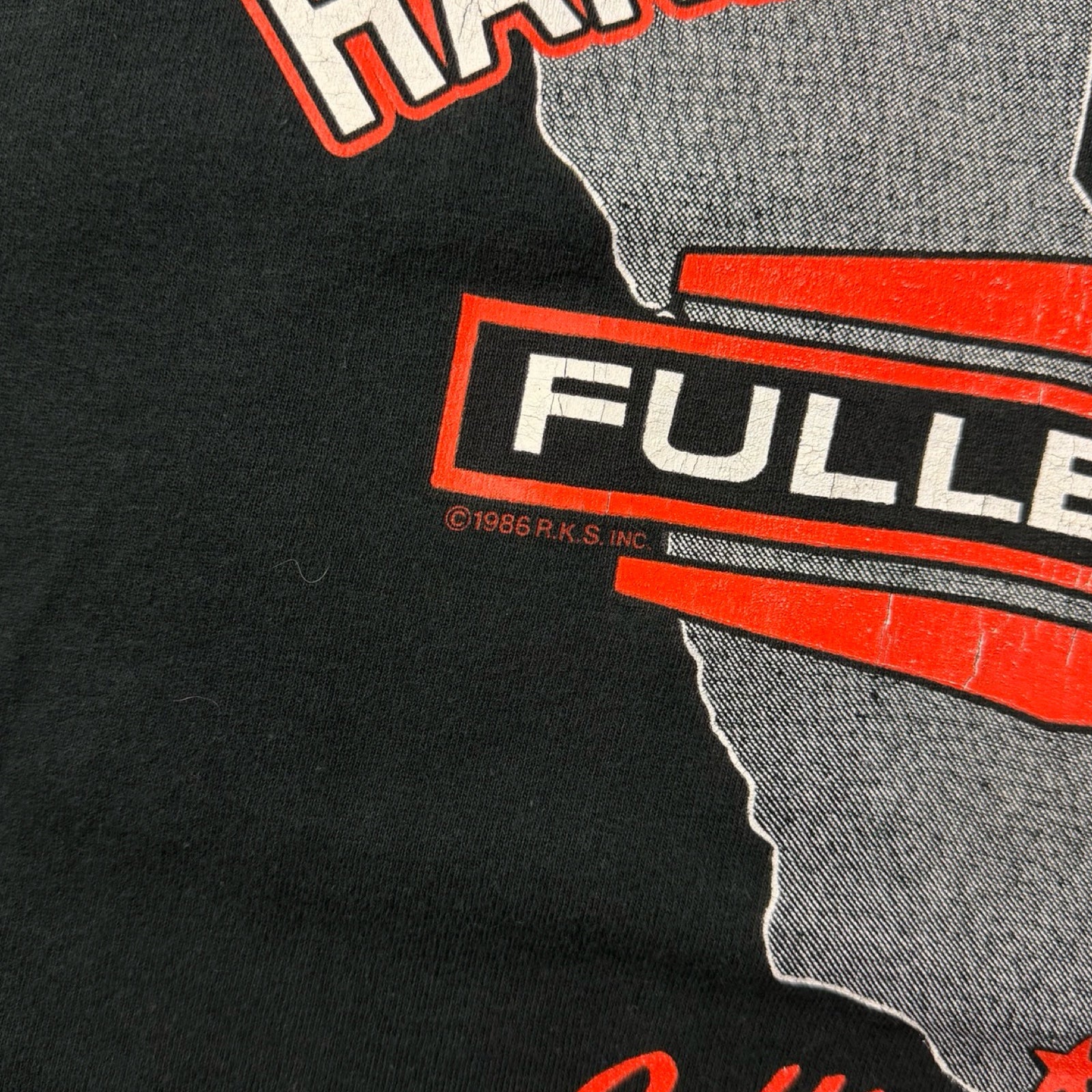 1986 Harley Davidson California Pocket Logo T-Shirt Black