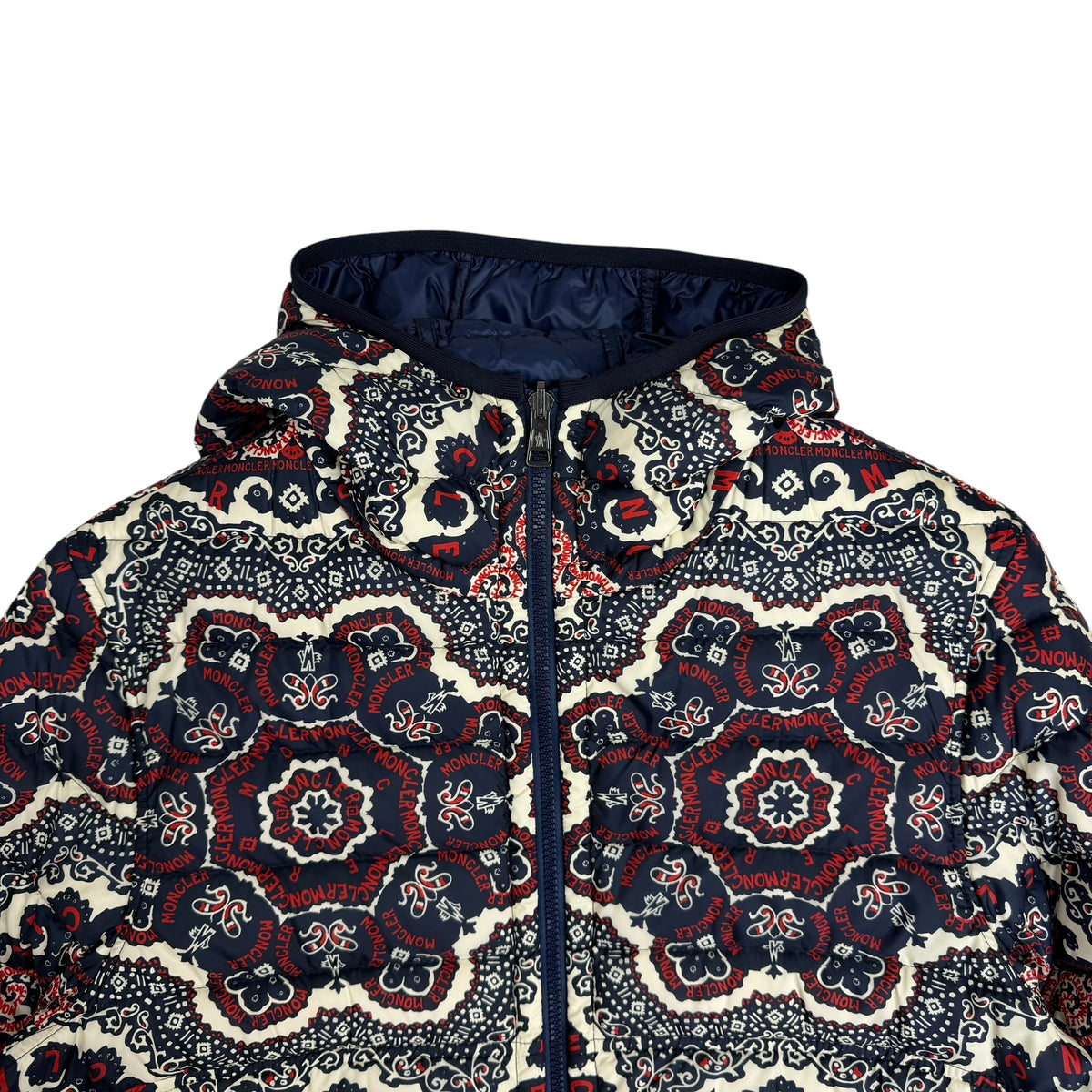 Moncler Zois Reversible Bandana Quilted Shell Jacket Blue/Red