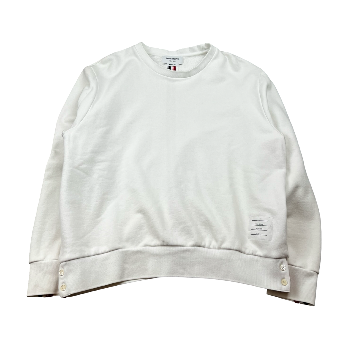 Thom Browne Crewneck Sweatshirt White
