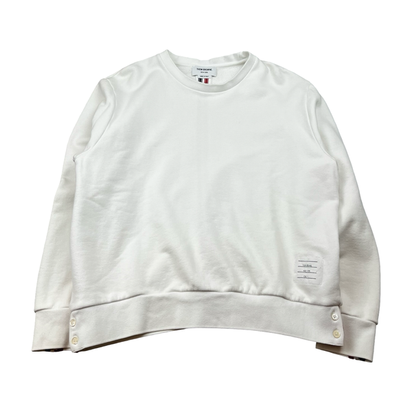 Thom Browne Crewneck Sweatshirt White