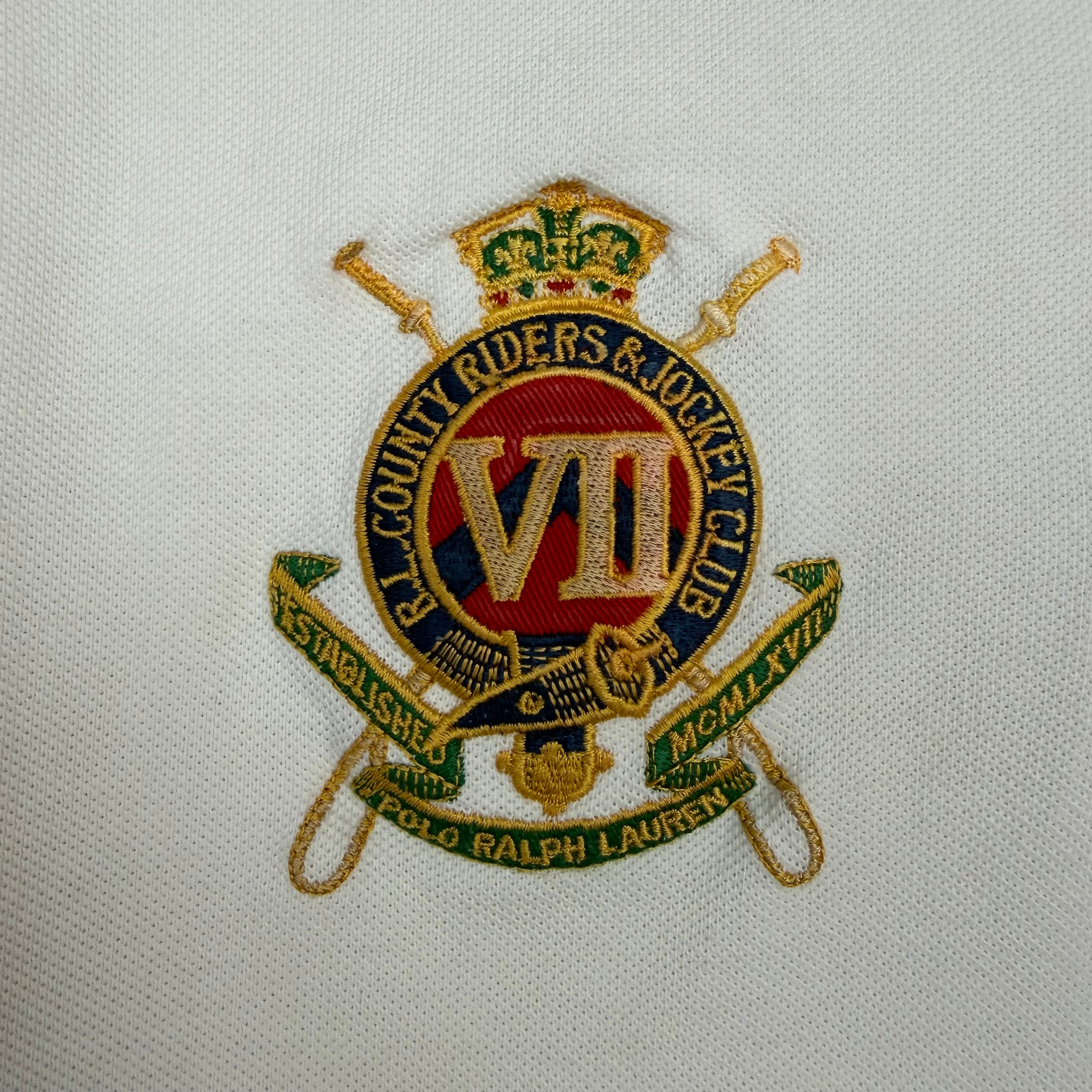 Vintage Polo Ralph Lauren Crest Big Pony Polo White