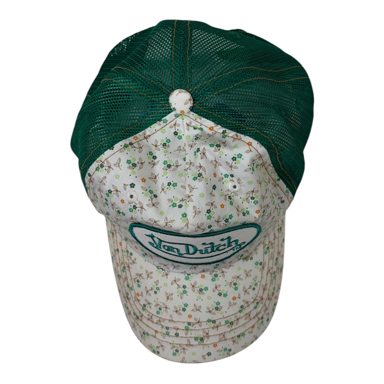 Von Dutch Floral Trucker Hat White/Green