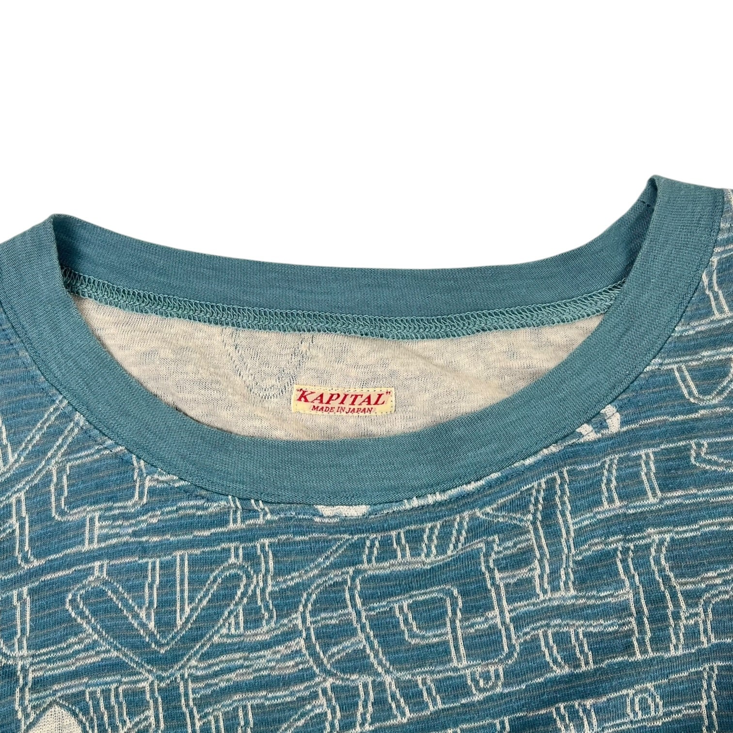 Kapital Oversized Abstract Patterns T-Shirt Blue