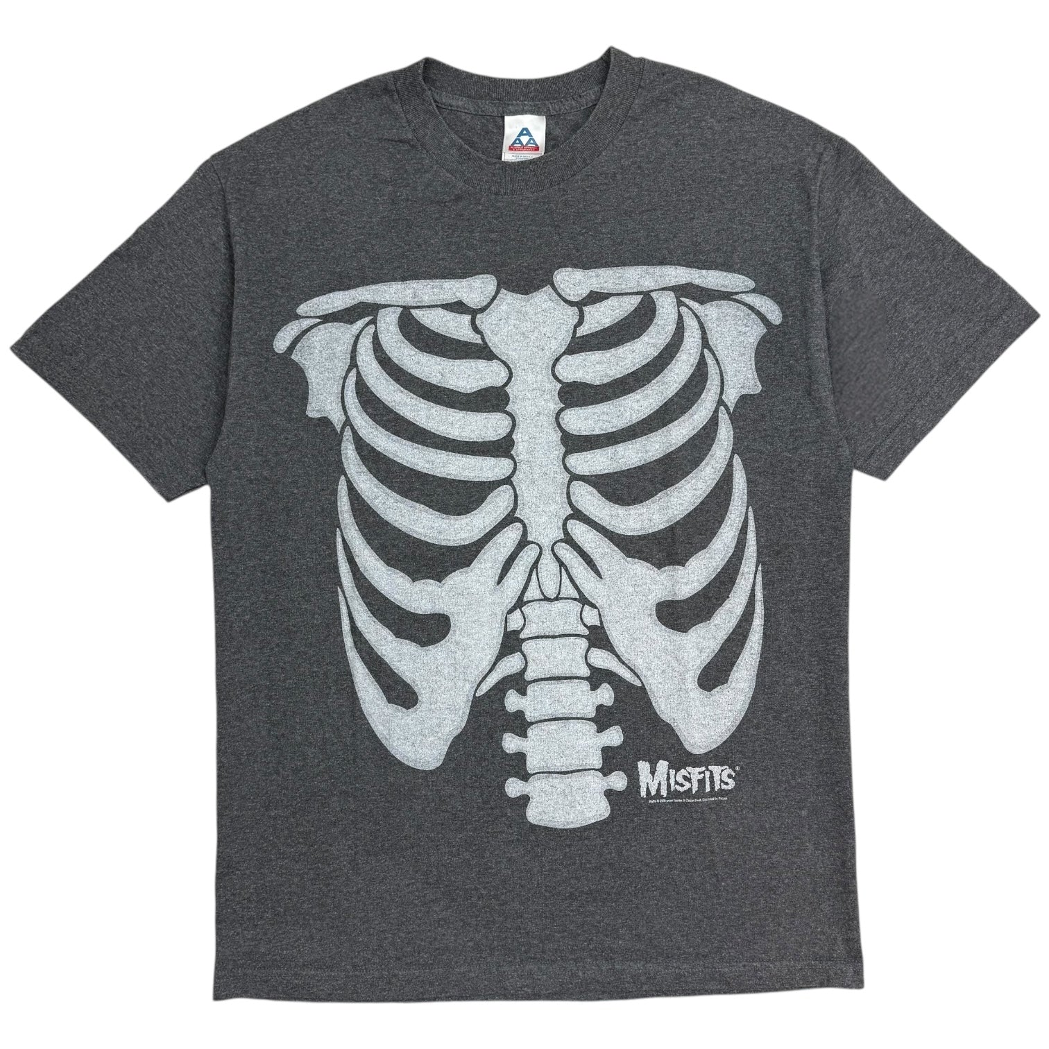 2008 Misfits Skeleton Tee Grey