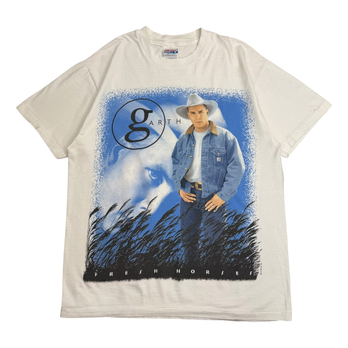 Vintage Garth Brooks Fresh Horses Tour Tee White