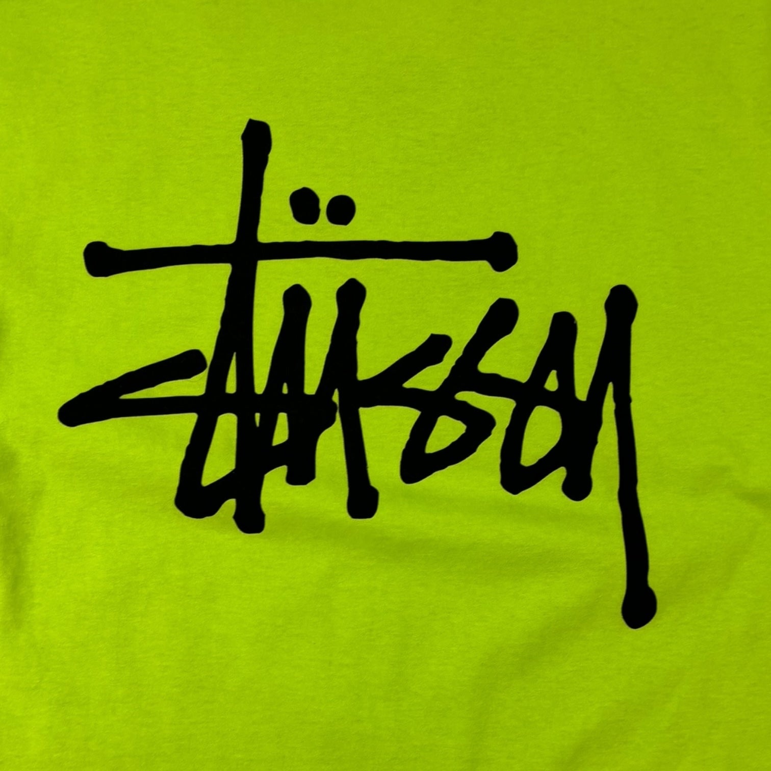 Stussy Basic Logo Long Sleeve T-Shirt Neon Green