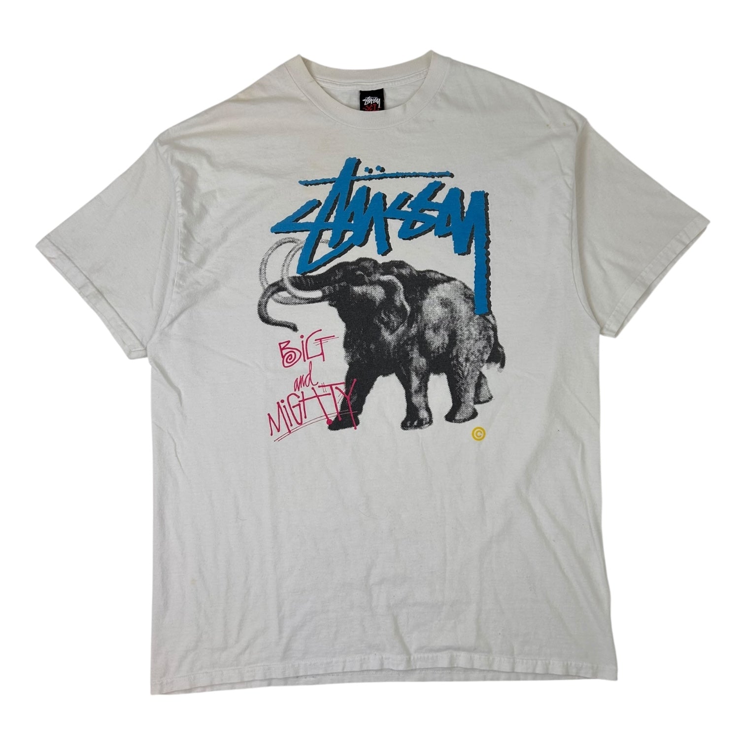 Vintage Stussy Big And Mighty T-Shirt White