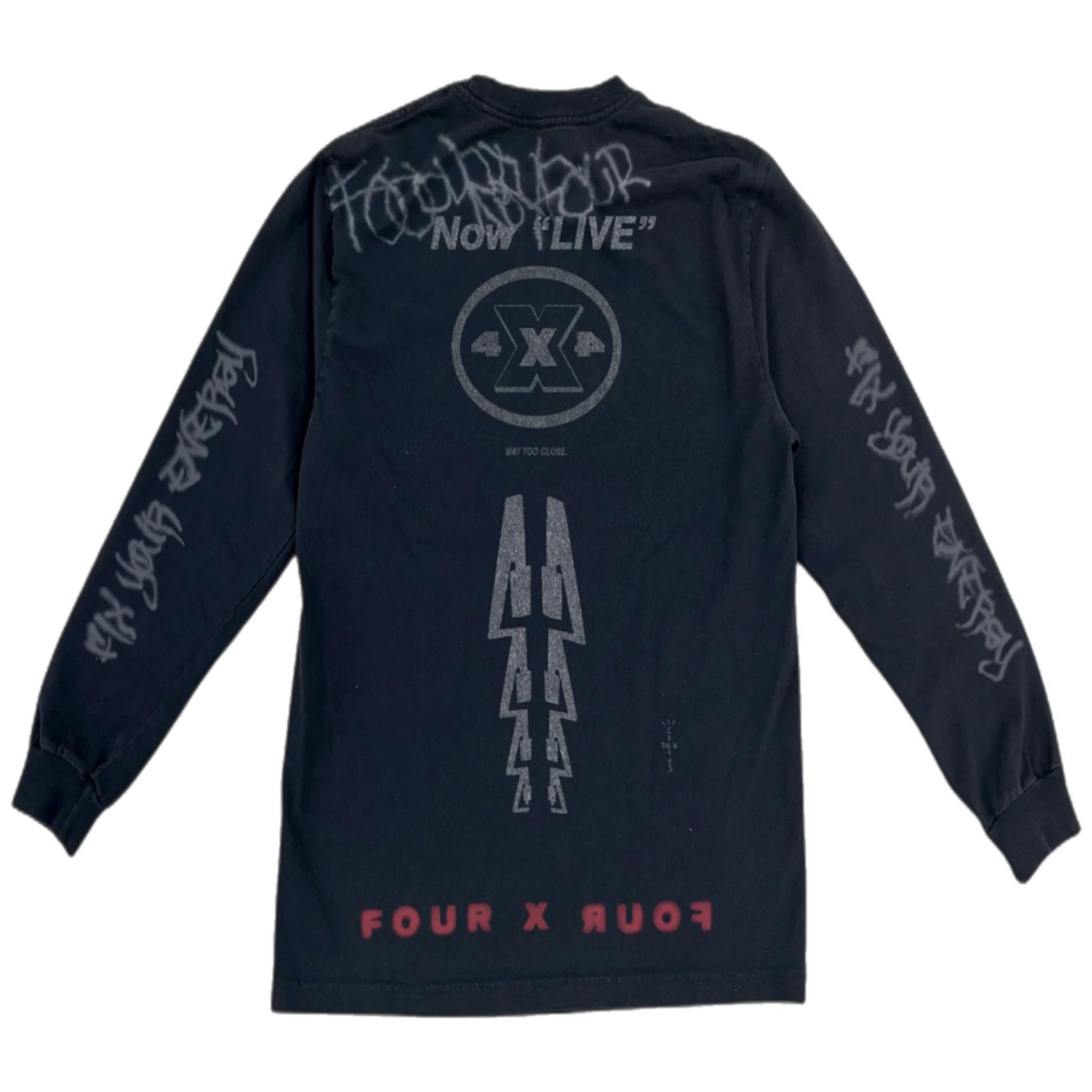 Travis Scott Cactus Jack Fix Your Energy 4x4 Long Sleeve Tee Black