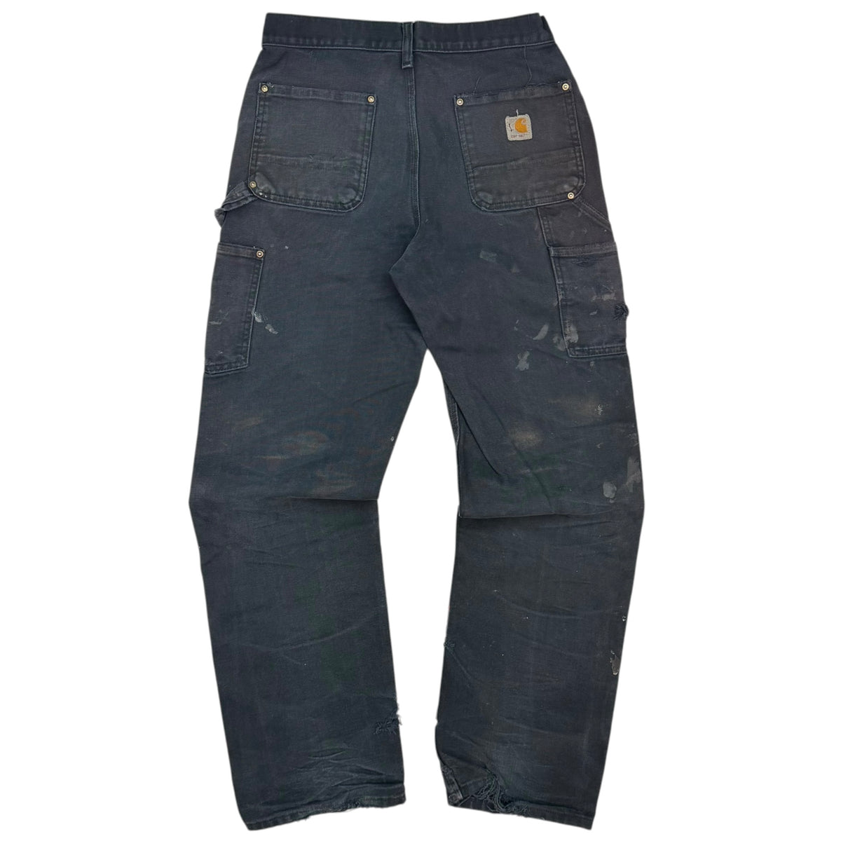Vintage Carhartt Double Knee Distressed Pants Black