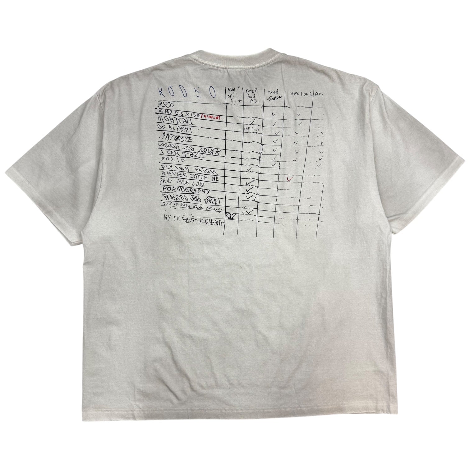 Travis Scott Rodeo Jim Joe White Board Tee White