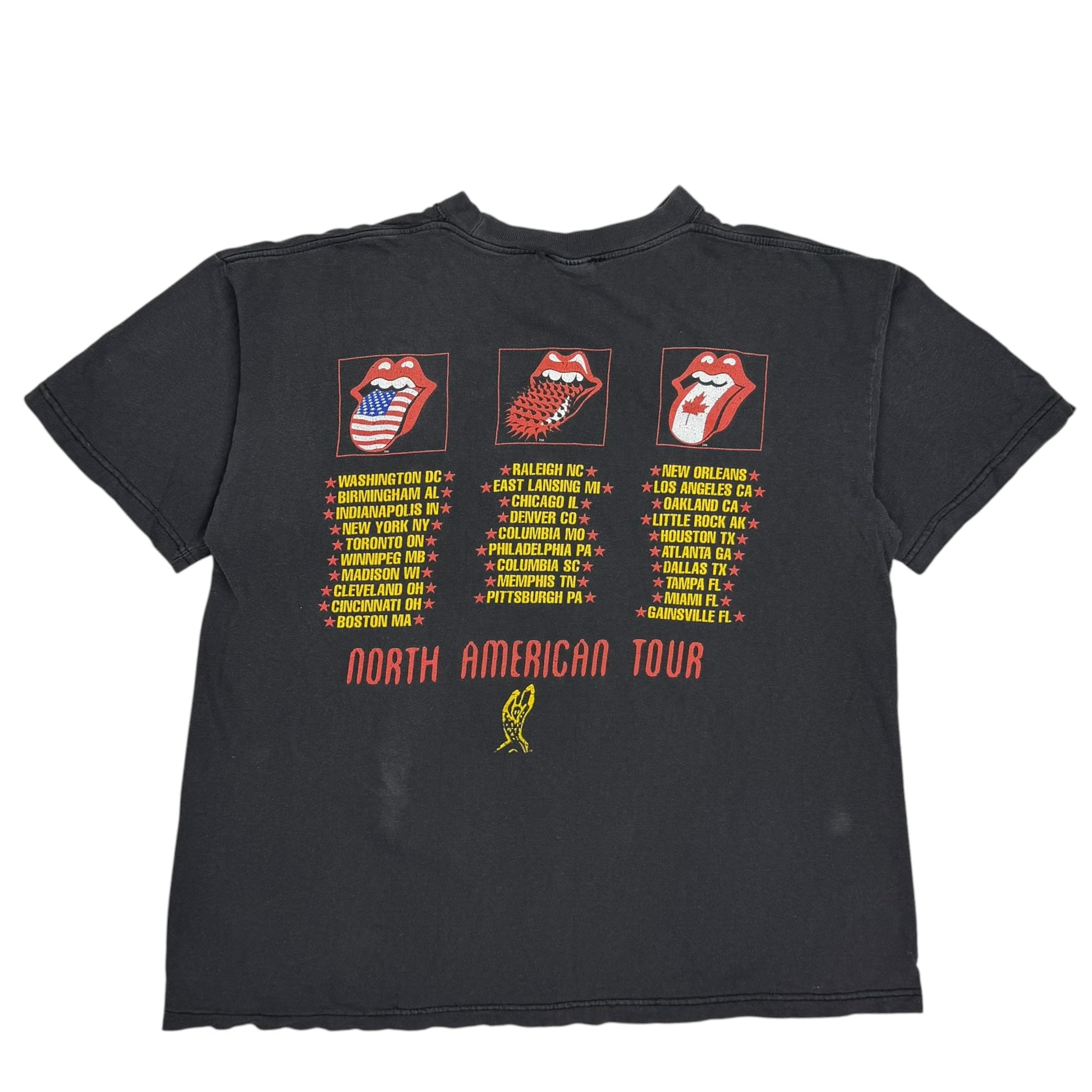 1994 The Rolling Stones Voodoo Lounge North America Tour Tee Black
