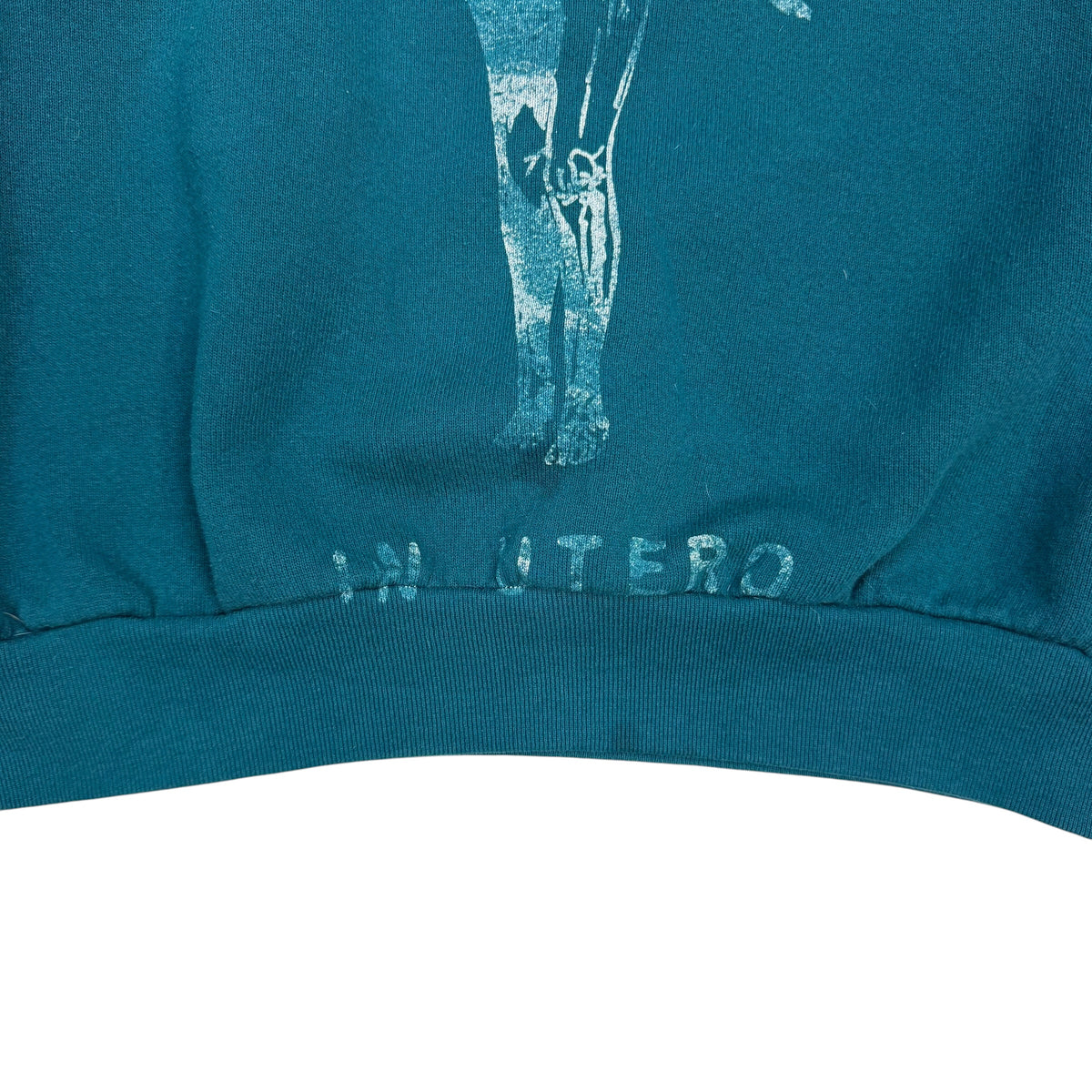 (W) Vintage Nirvana In Utero Crewneck Teal