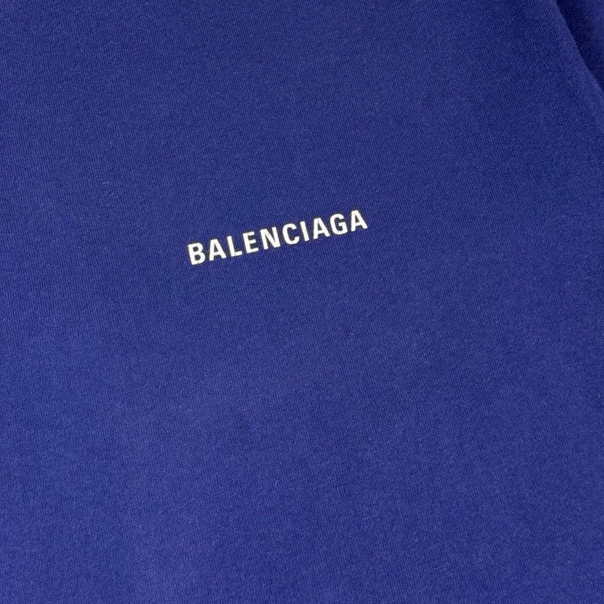 Balenciaga Logo Medium Fit T-Shirt Marine Blue