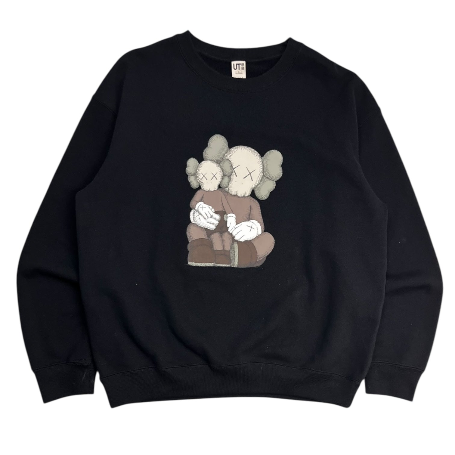 Kaws x Uniqlo Crew Black