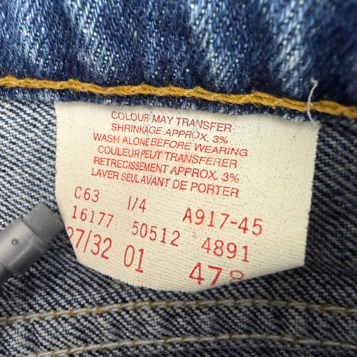 (W) Levi’s 512 Medium Wash Jeans Blue