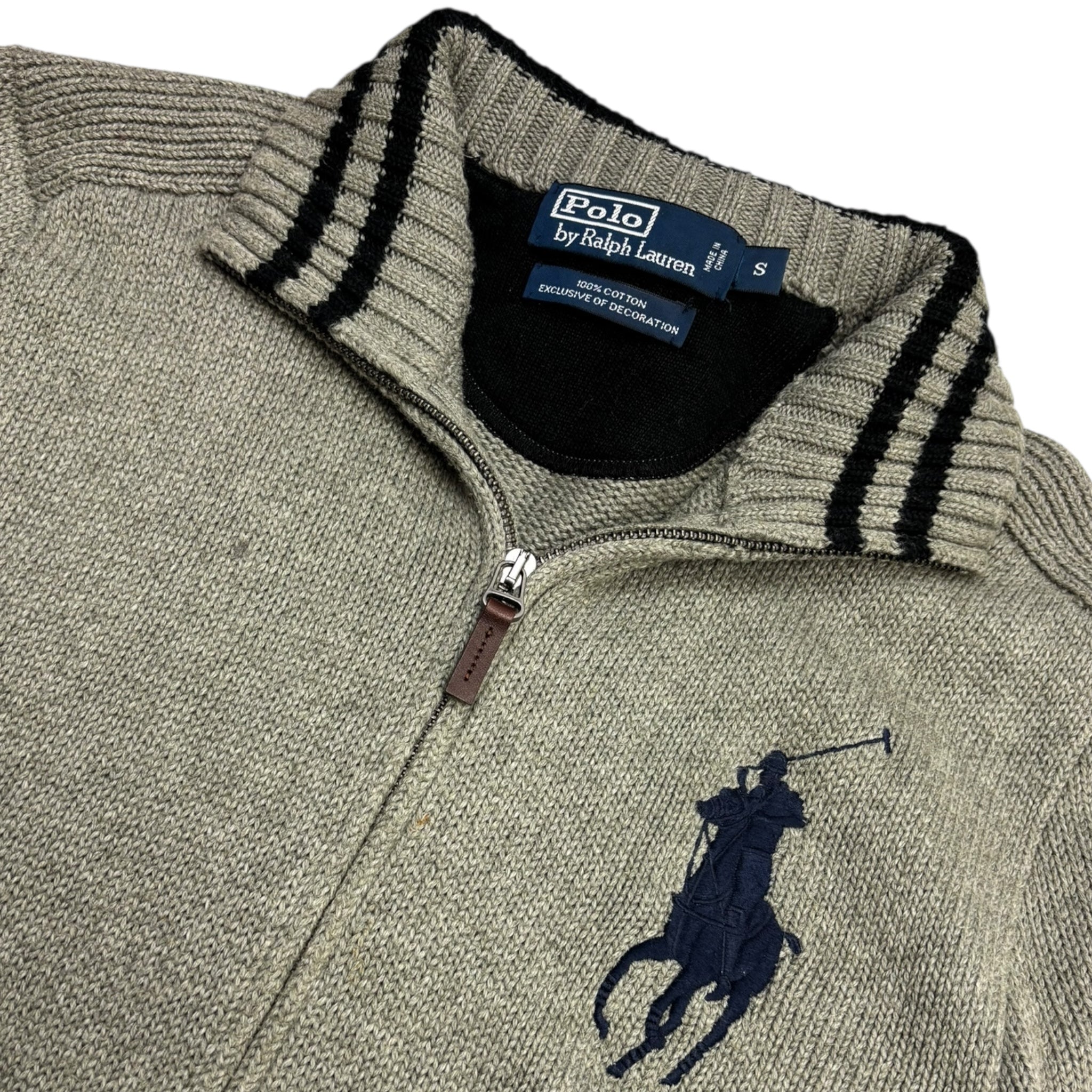 Vintage Polo Ralph Lauren Knit Full-Zip Big Pony