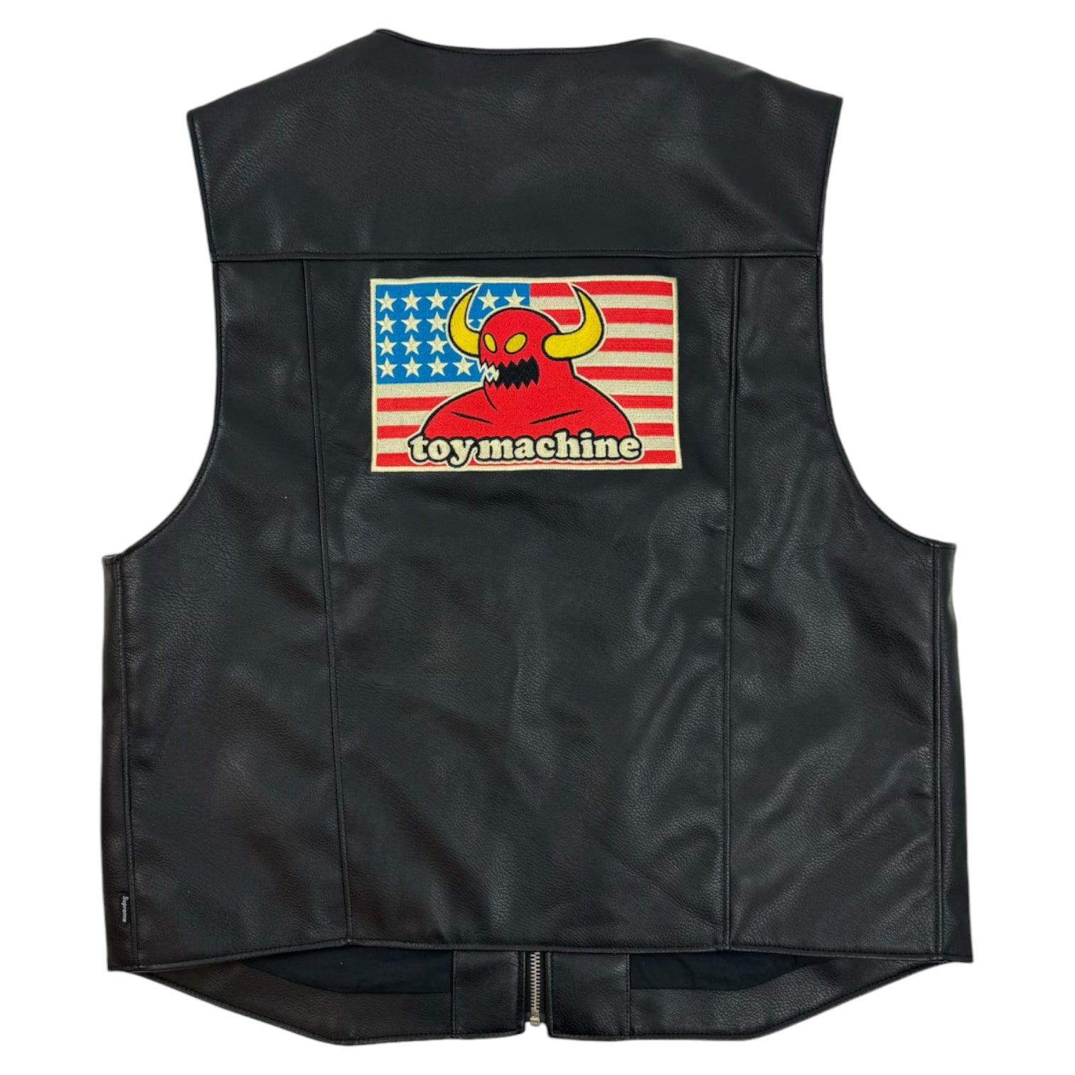 Supreme x Toy Machine Faux Leather Vest Black