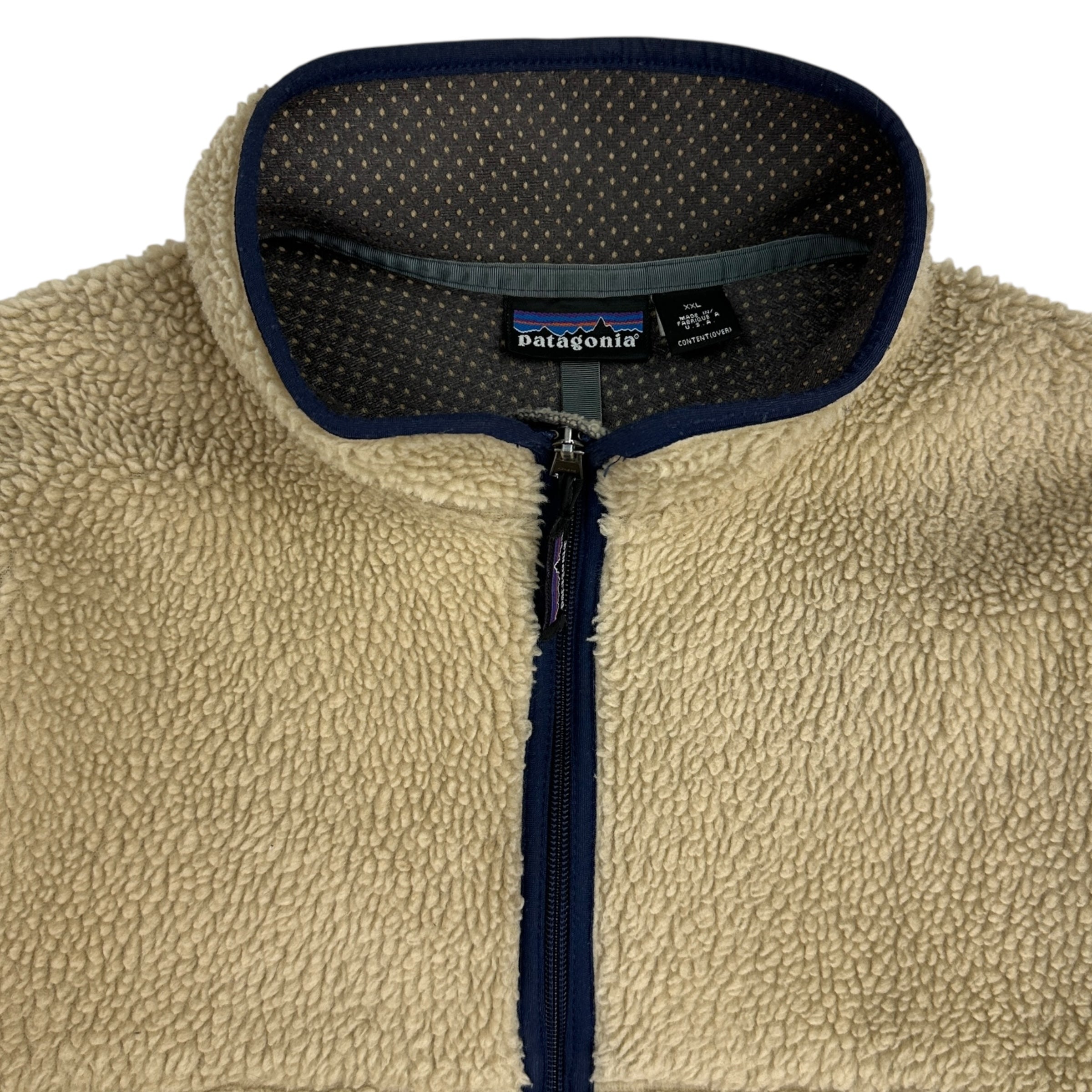 Vintage Patagonia Deep Pile Fleece Jacket Oatmeal