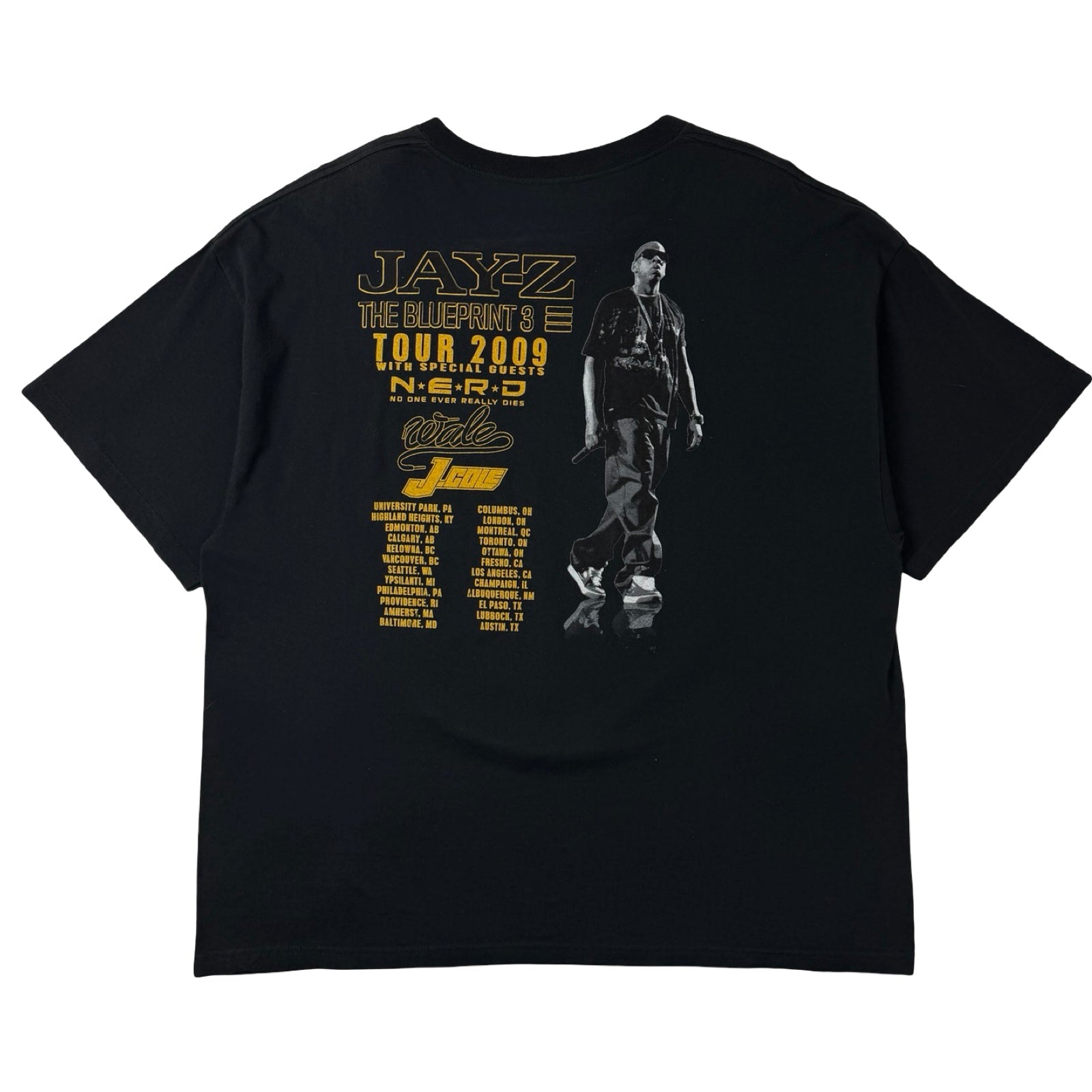 2009 Jay-Z The Blueprint 3 Tour T-Shirt Black