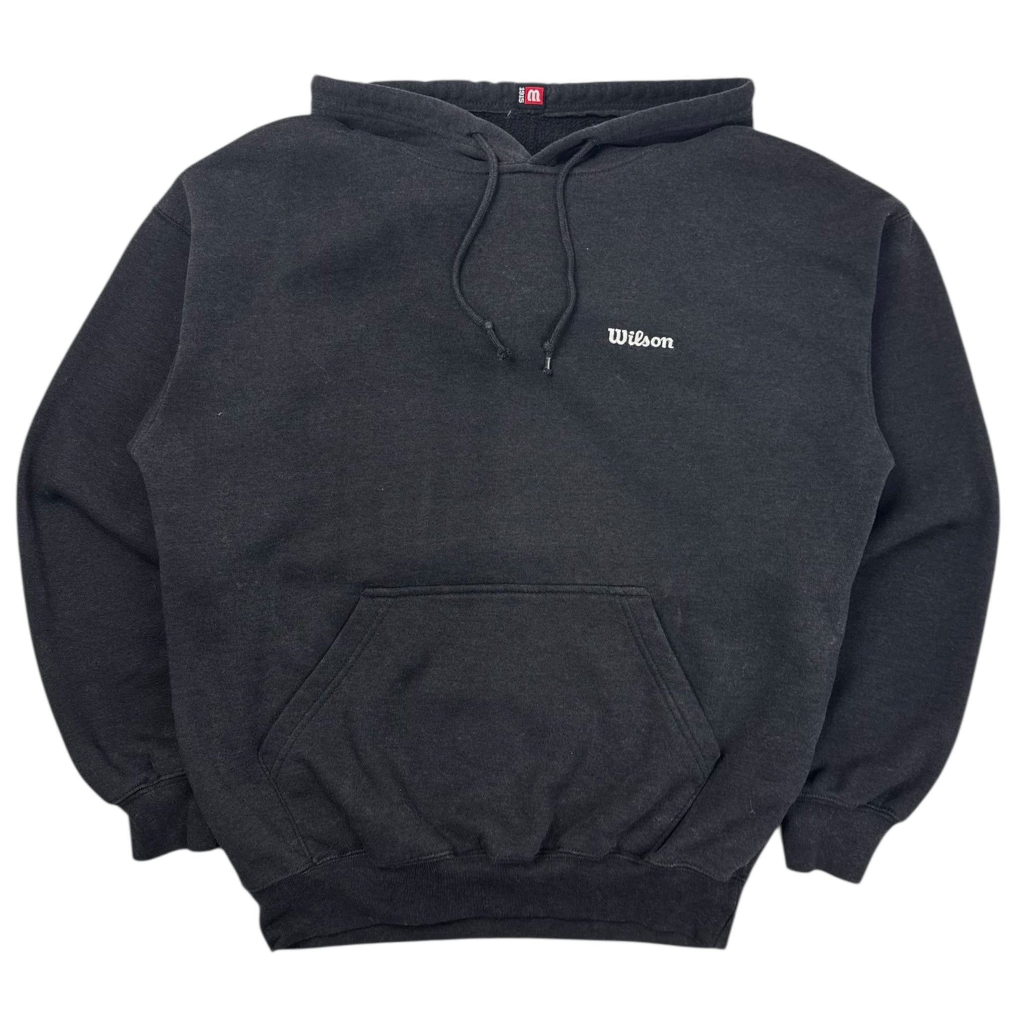 Vintage Wilson Embroidered Hoodie Black