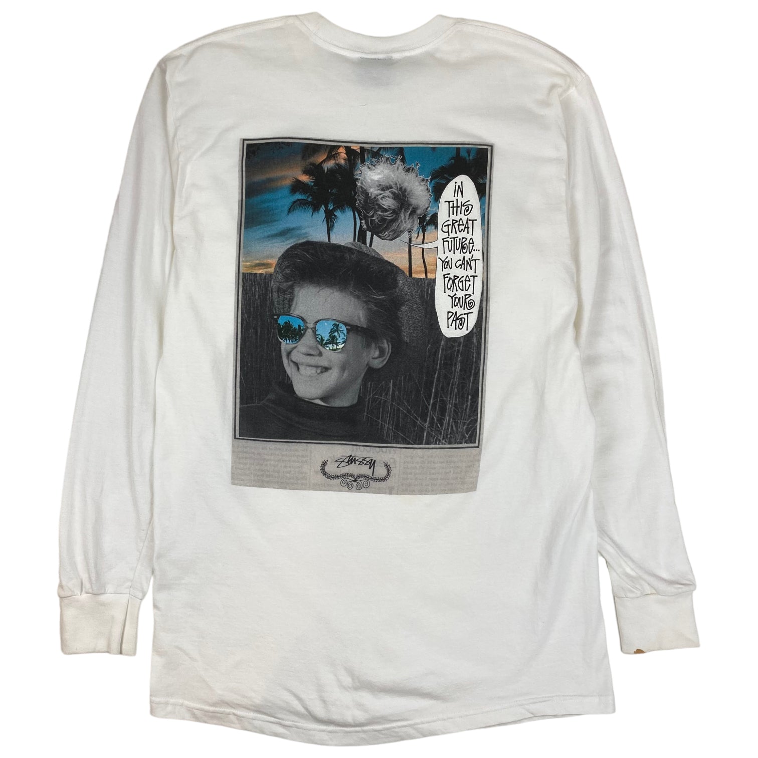 Stüssy x Dover Street Market Long Sleeve Shirt White