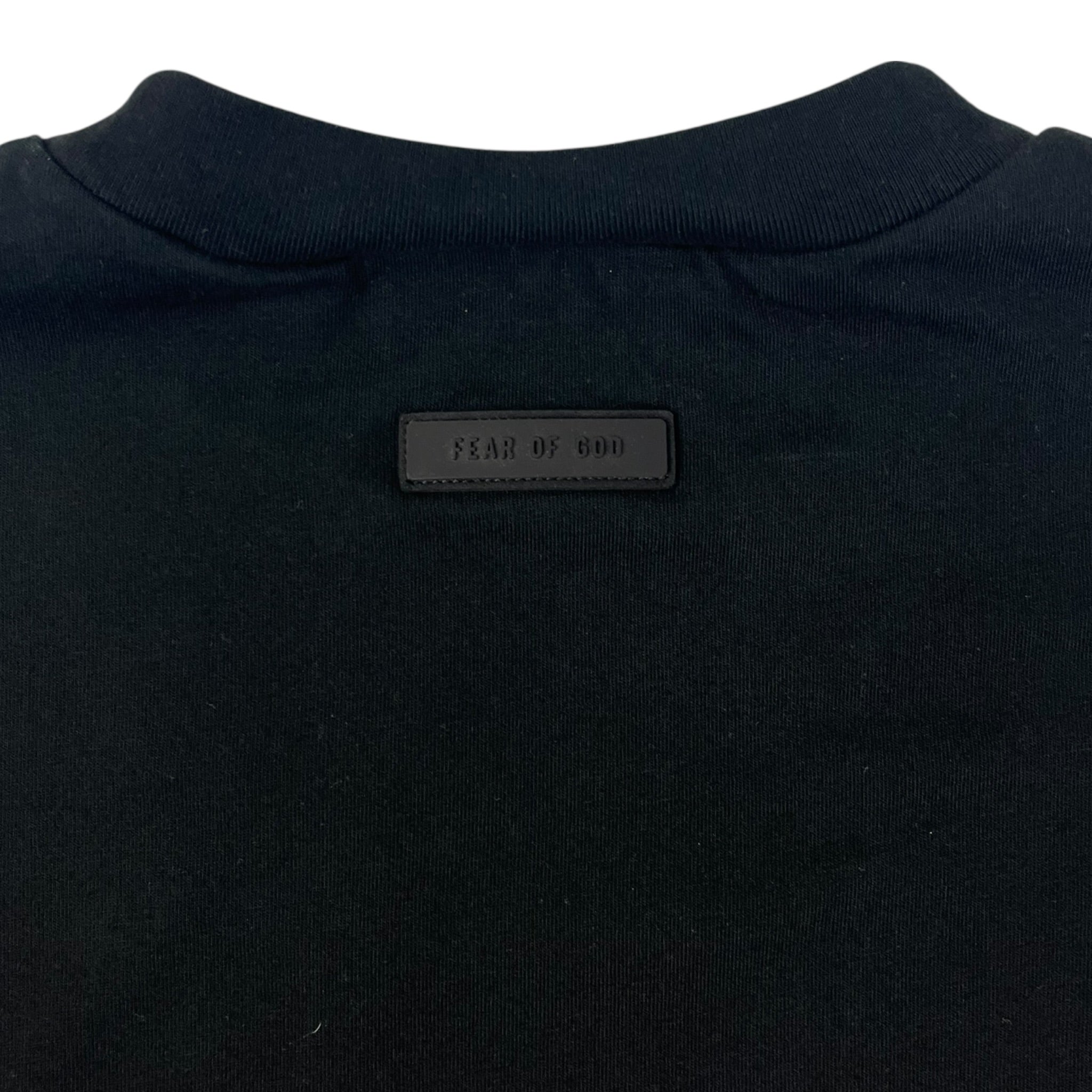 Fear Of God Essentials Center Logo Long Sleeve T-Shirt Black