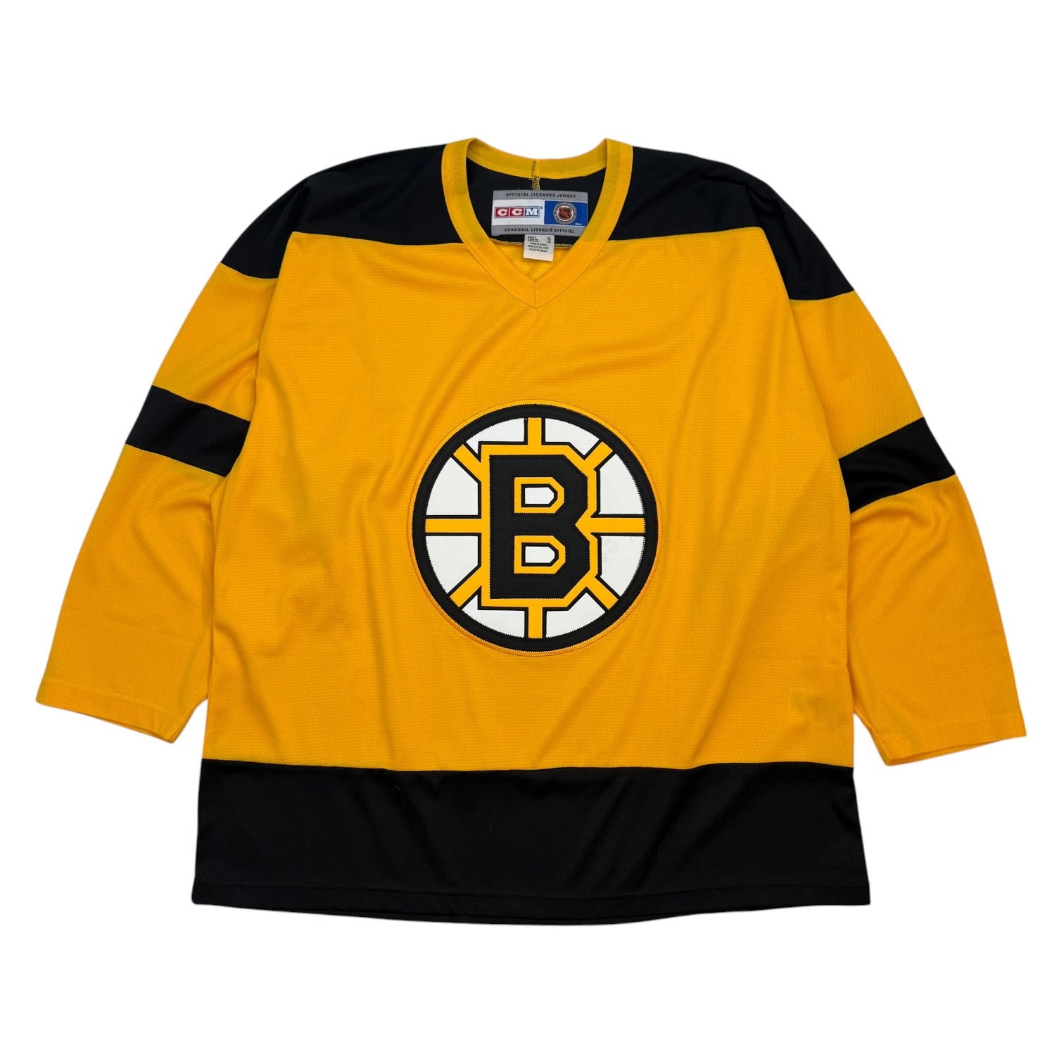 Vintage CCM Boston Bruins Jersey Yellow/Black