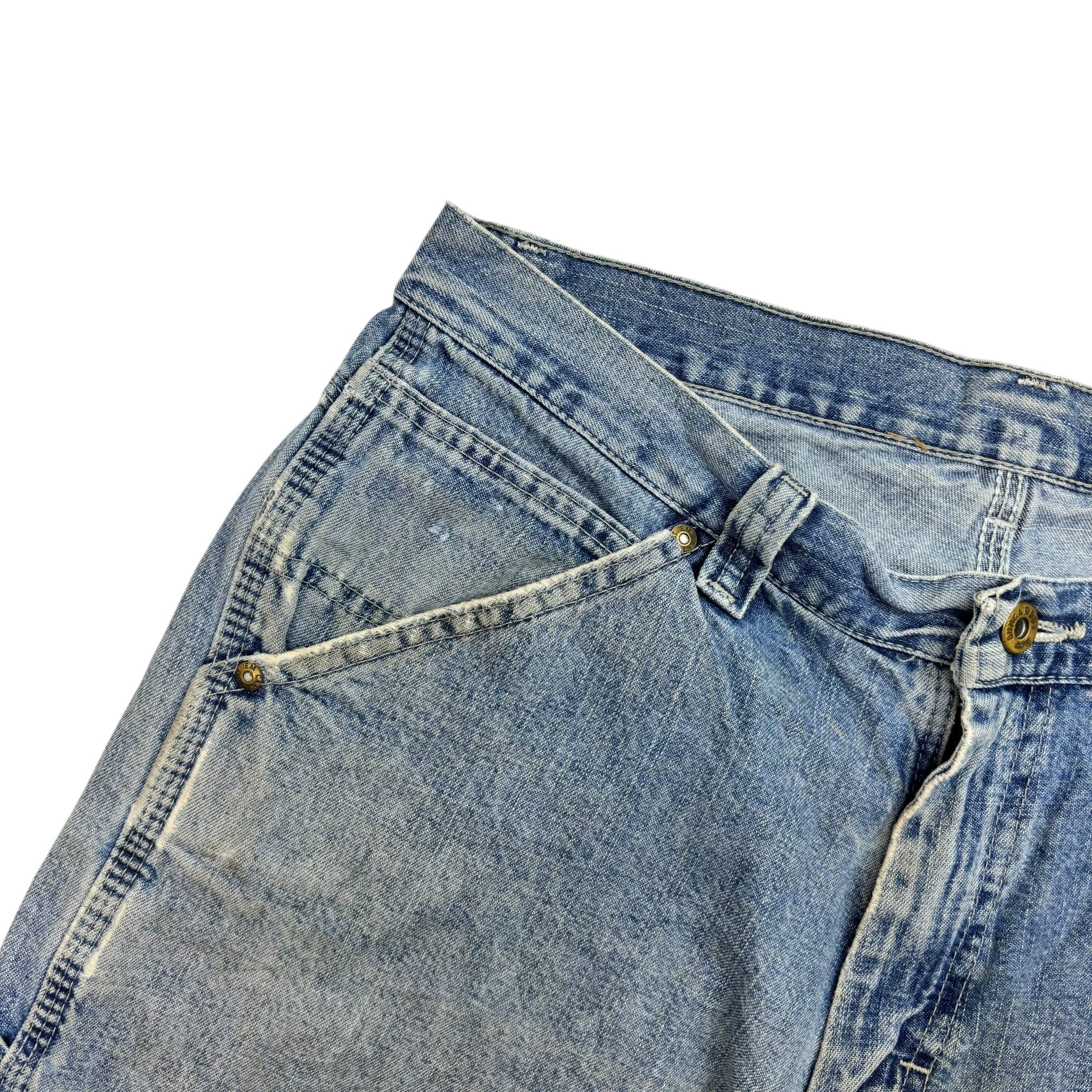 Vintage Lee Dungarees Denim Shorts Light Wash