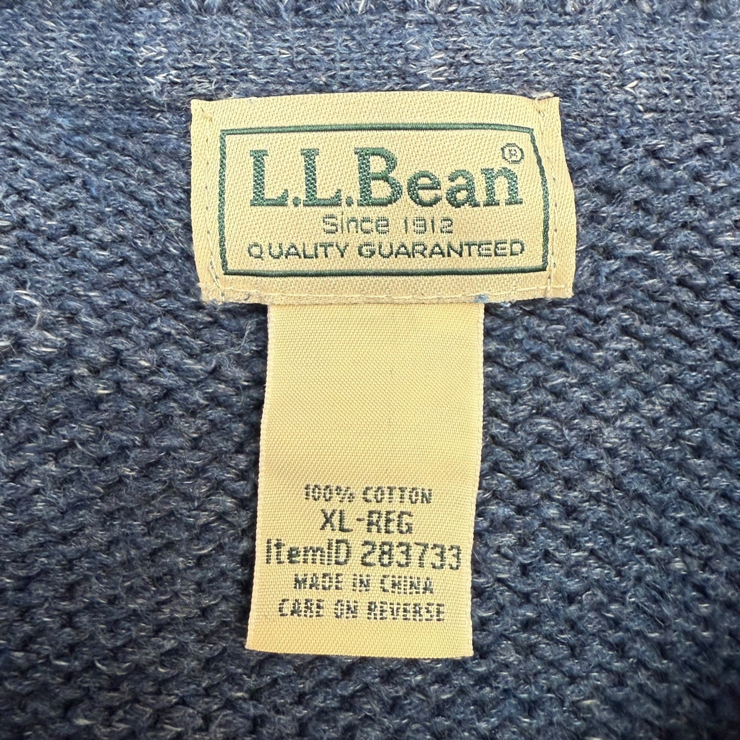 Vintage L.L. Bean Knit Sweater Navy Blue