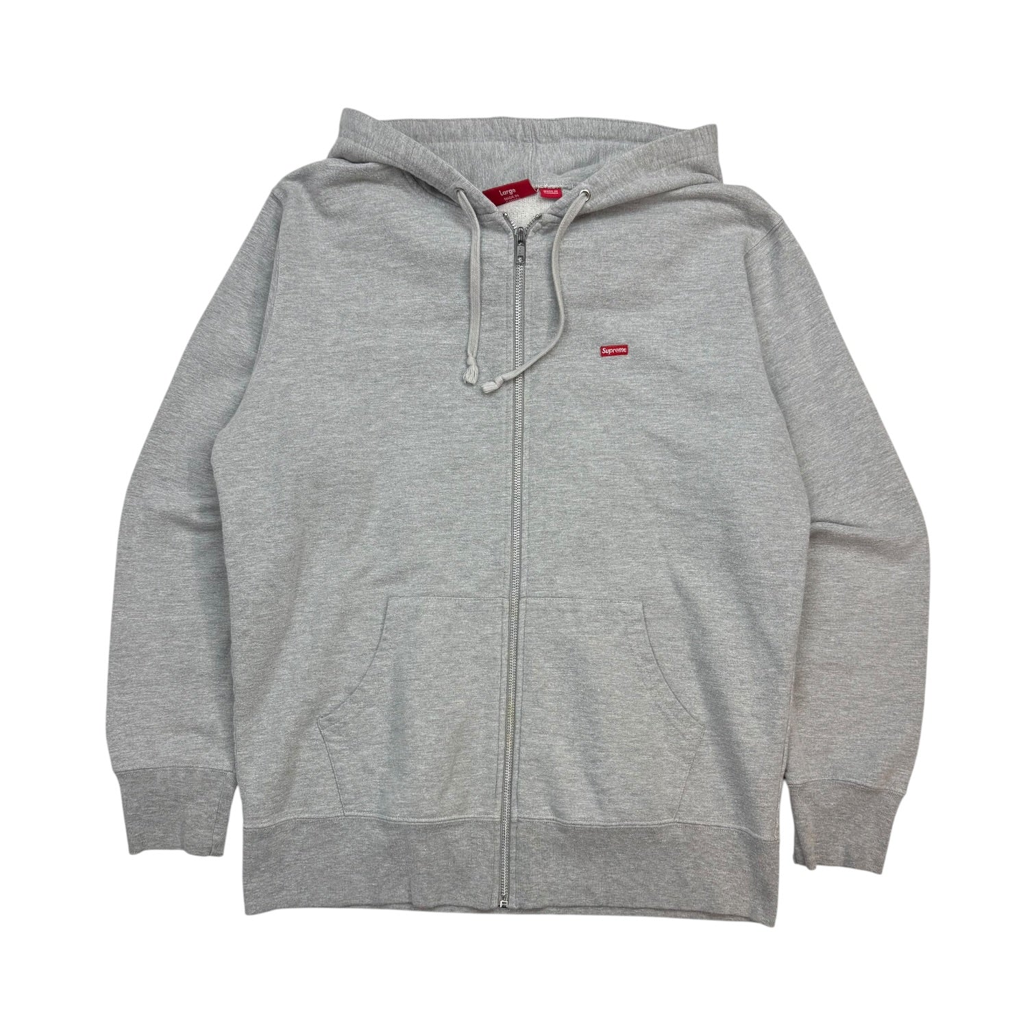 Supreme Zip Up Hoodie Grey