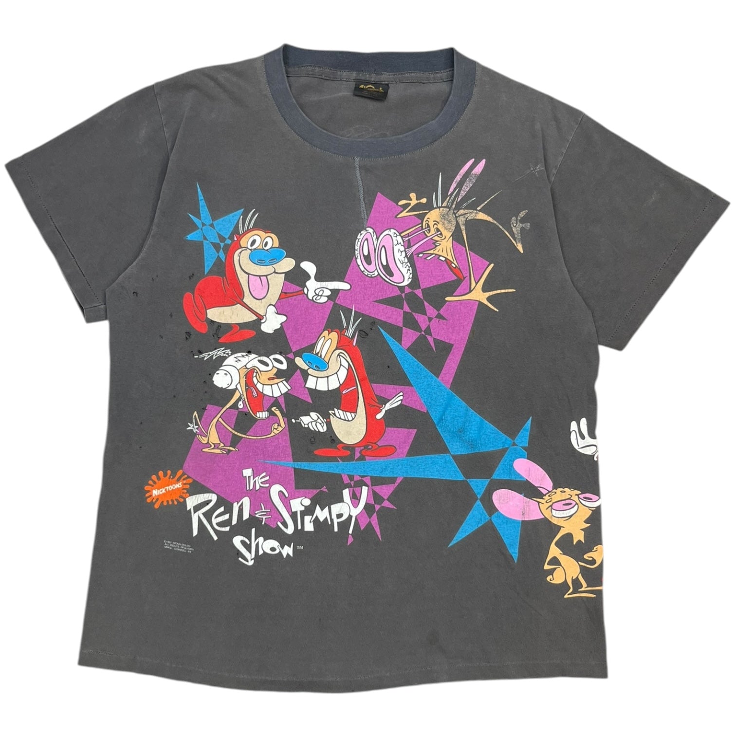 Vintage Ren & Stimpy Show Tee Faded Black