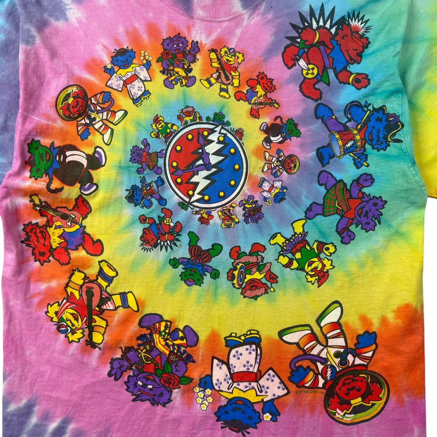 1996 Grateful Dead Dancing Bears Tee Tie Dye