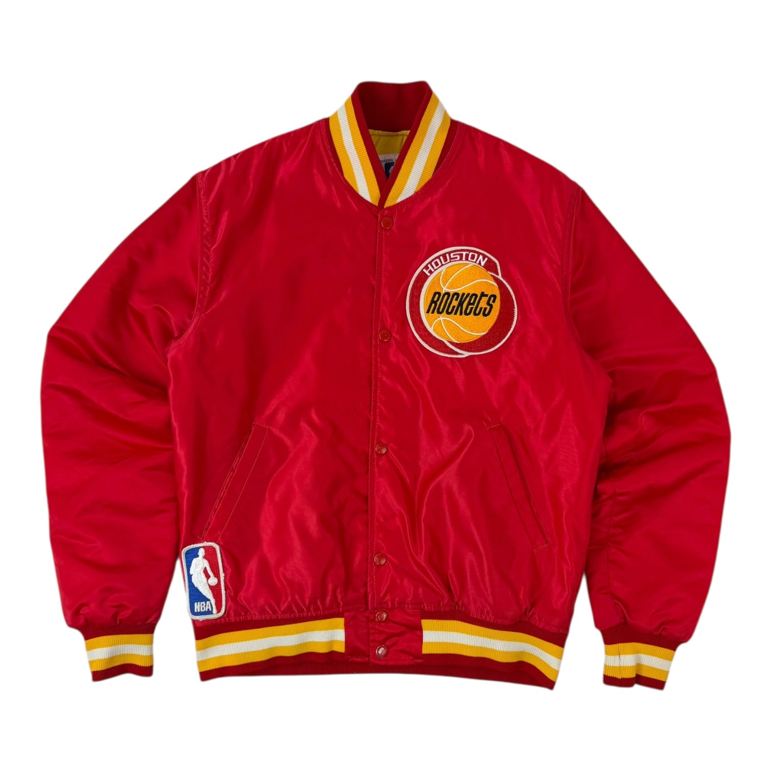 Vintage Starter First Gen Houston Rockets Varsity Jacket Red/Yellow