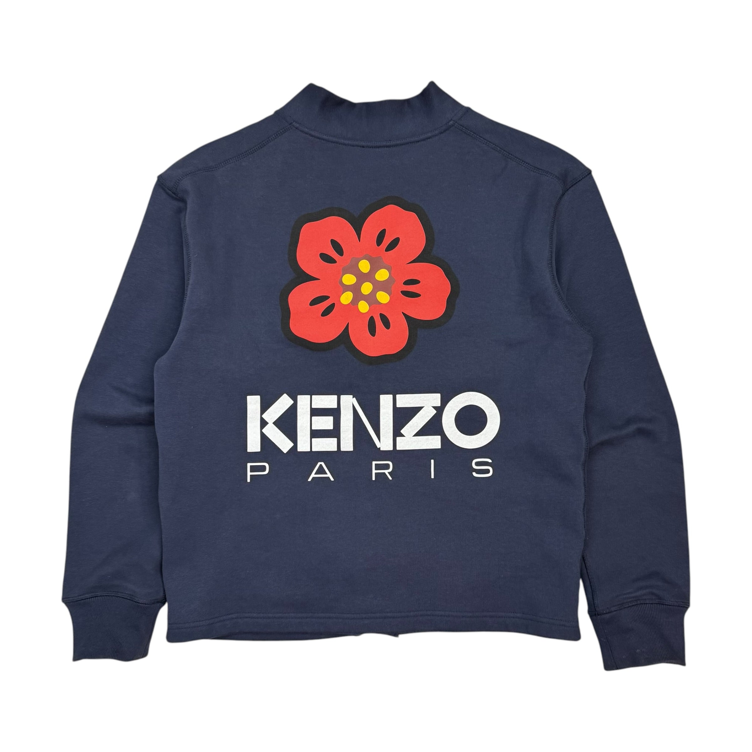 Kenzo Nigo Bloke Flower Cardigan Navy Blue