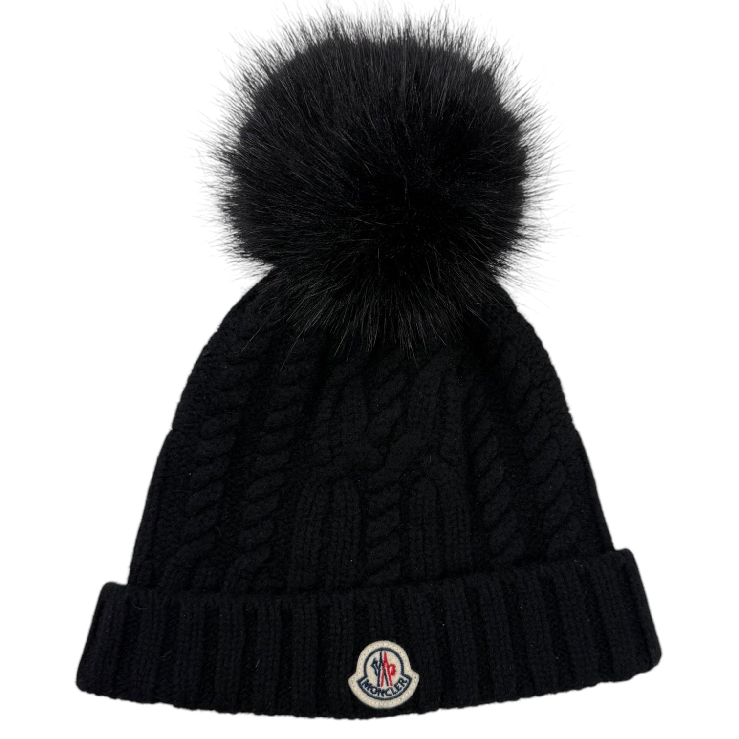 Moncler Wool Pom Beanie Black