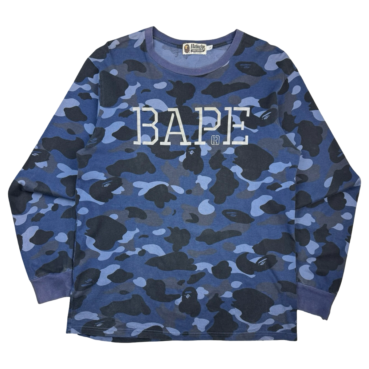 BAPE ABC Camo Longsleeve T-Shirt Blue