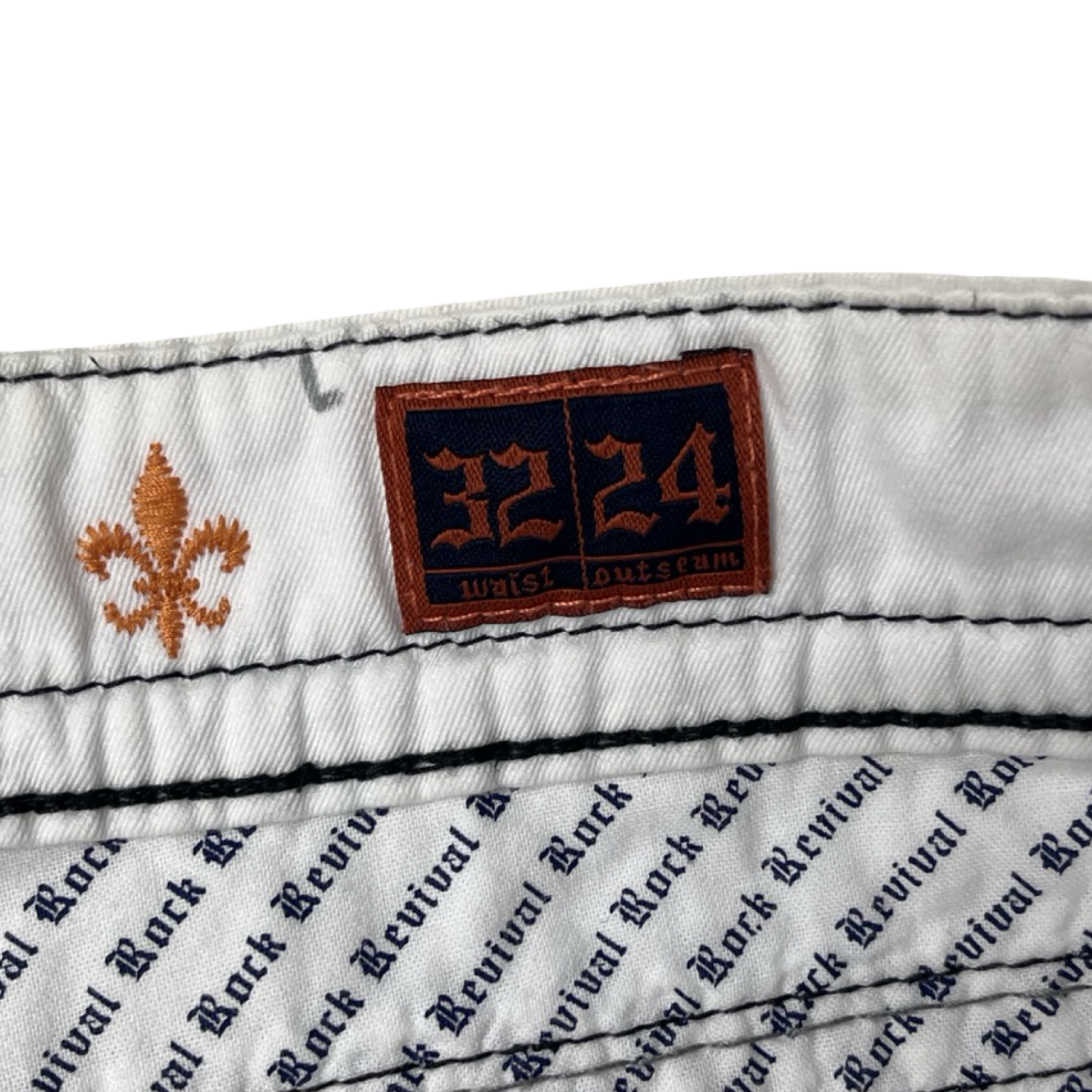 Y2K Rock Revival Embellished Shorts White