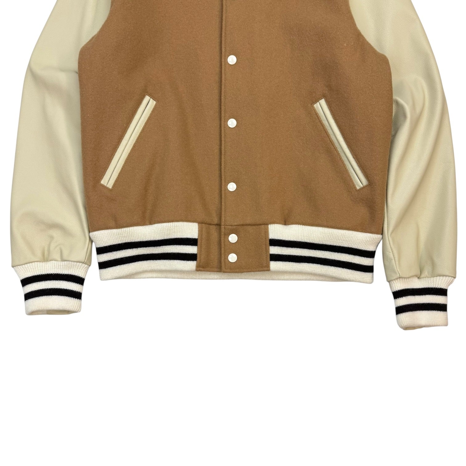 The Golden Bear Sportswear The Albany Varsity Jacket Camel/Brown