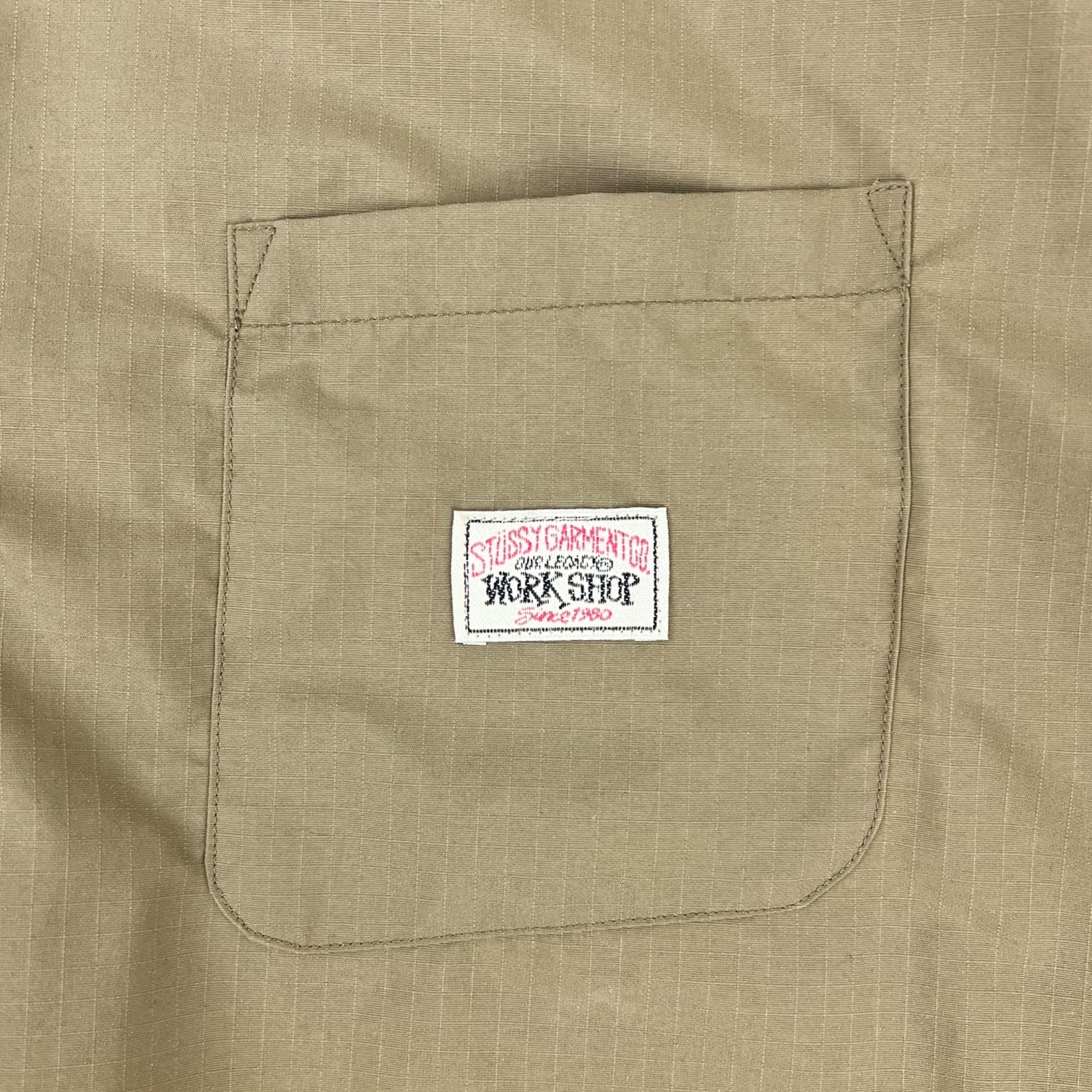 Stüssy x Our Legacy Work Shop Borrowed Shirt Olive Nylon Ripstop
