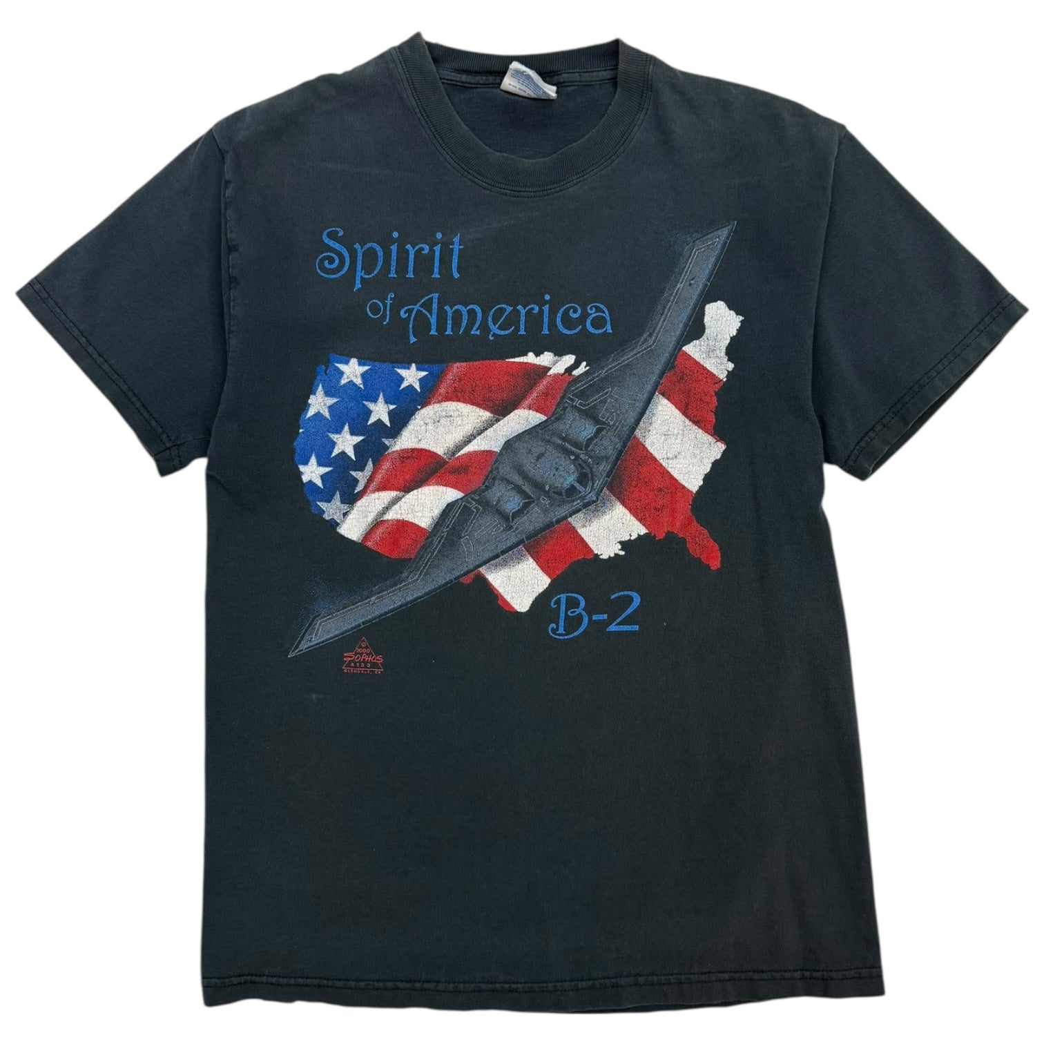 Vintage B-2 Bomber Spirit Of America T-Shirt Black