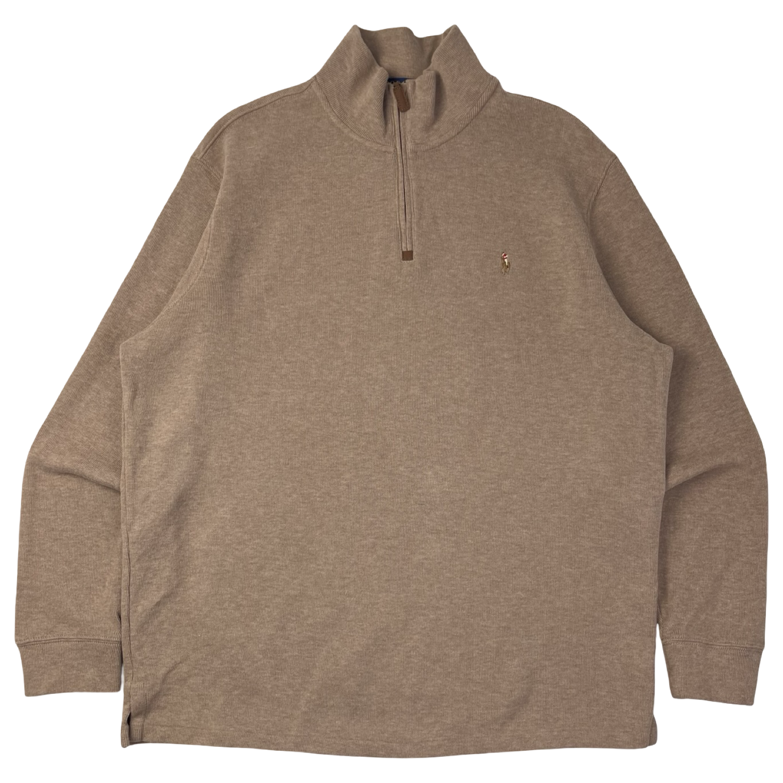 Polo Ralph Lauren Quarter Zip Sweater Light Brown