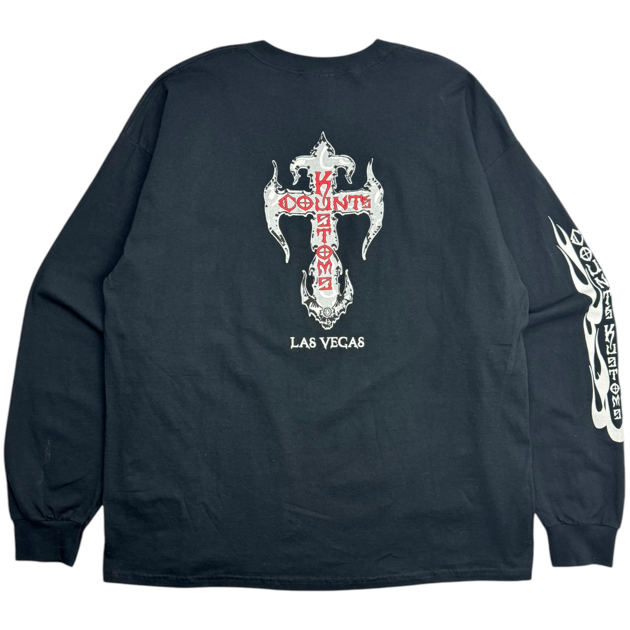 Y2K Counts Kustoms Las Vegas Longsleeve Vampiric Cross T-Shirt