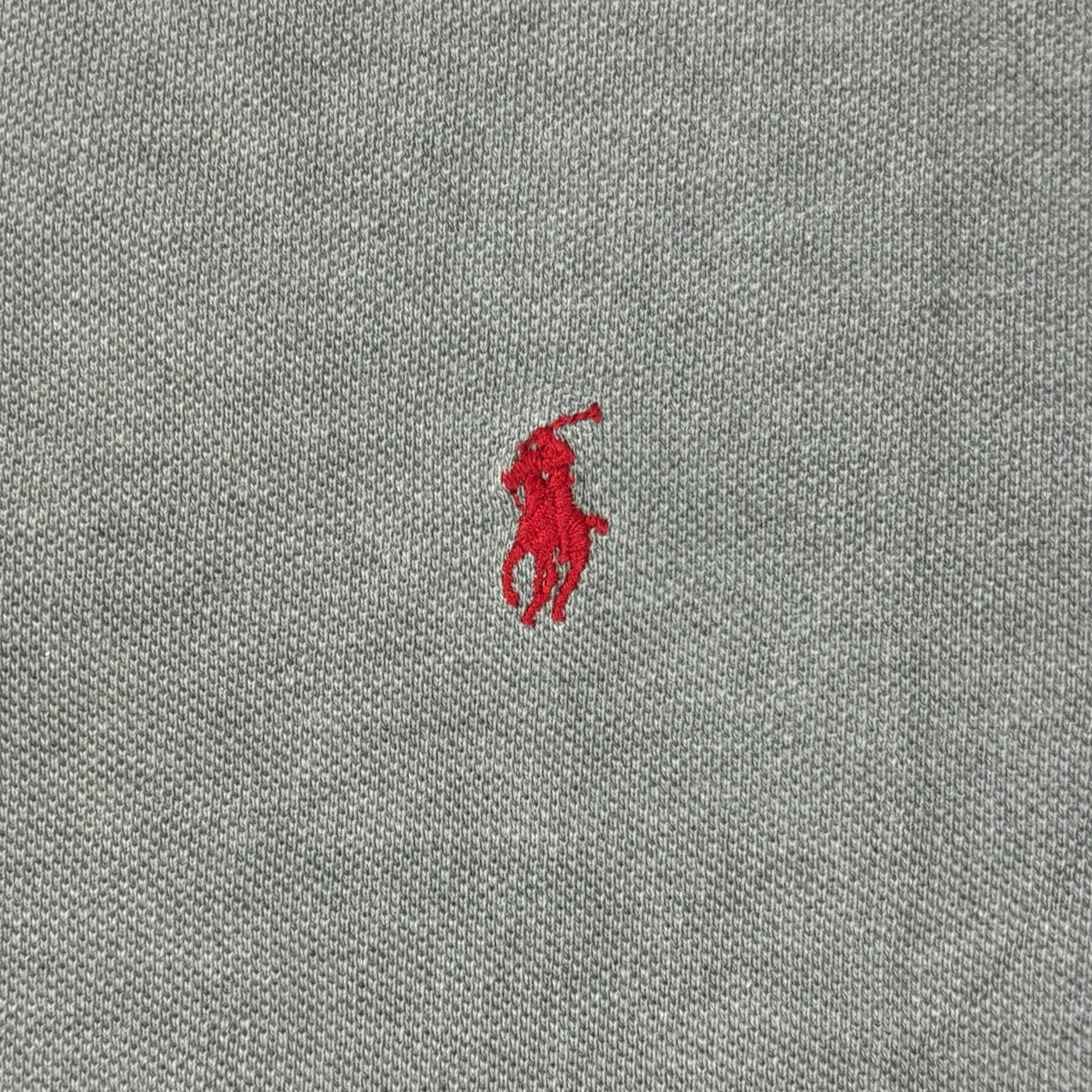 Vintage Ralph Lauren Polo Button-Up T-Shirt Grey