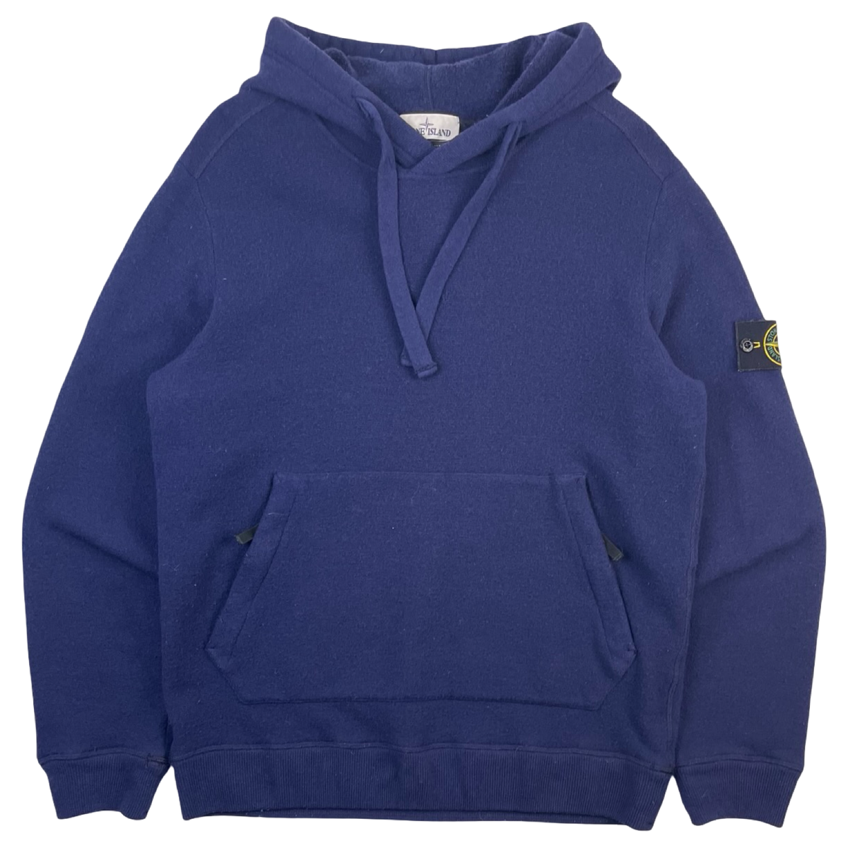 Stone Island Compass Badge Wool Hoodie Navy