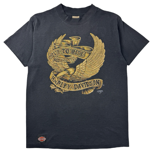 1991 Harley Davidson Montreal Skyline 3D Emblem T-Shirt