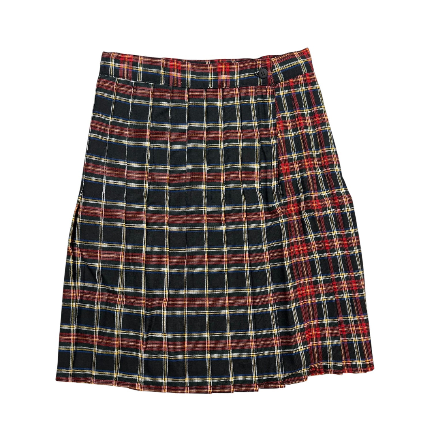 (W) Vintage Tartan Pleated Skirt Plaid