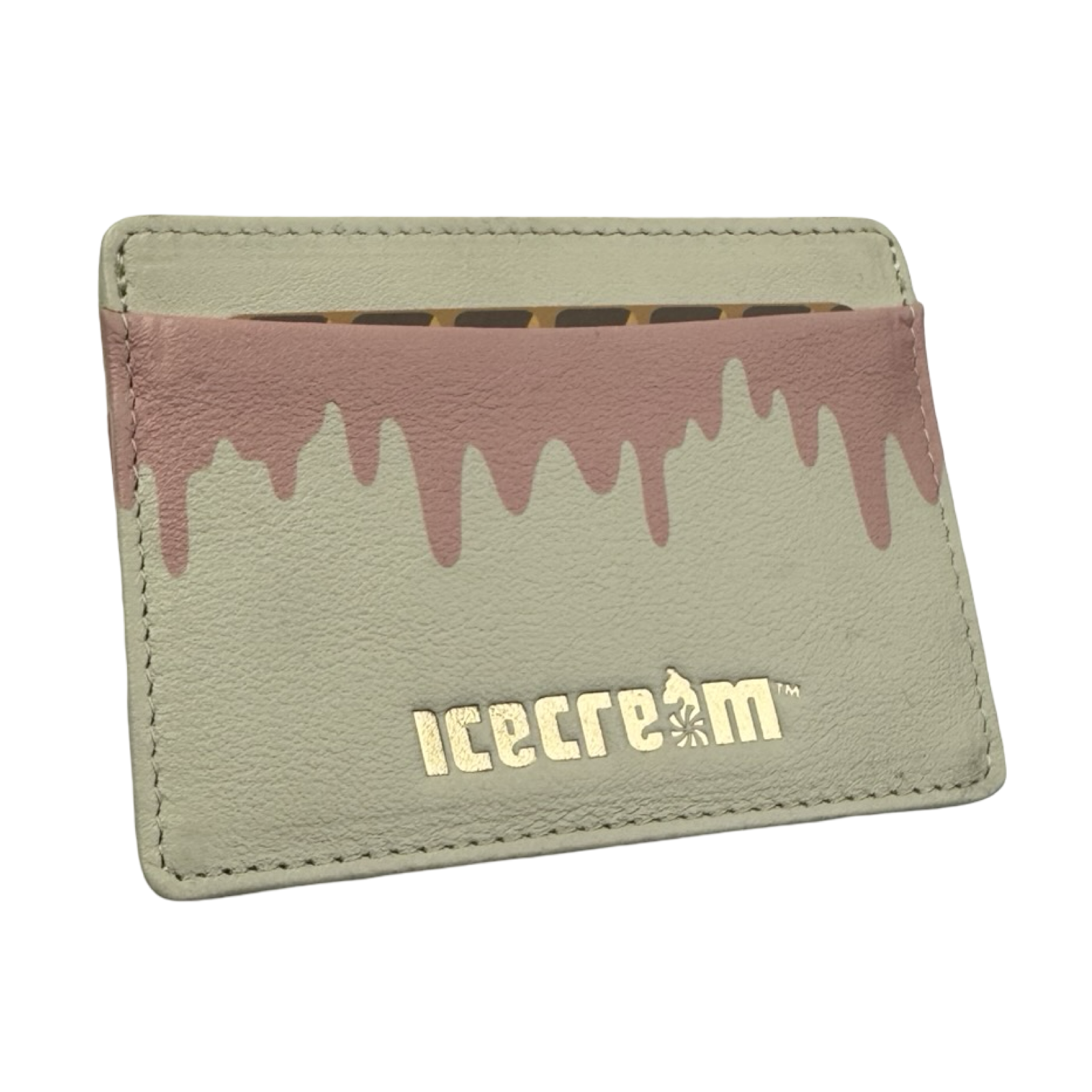 Ice Cream Drippy Card Holder White/Pink