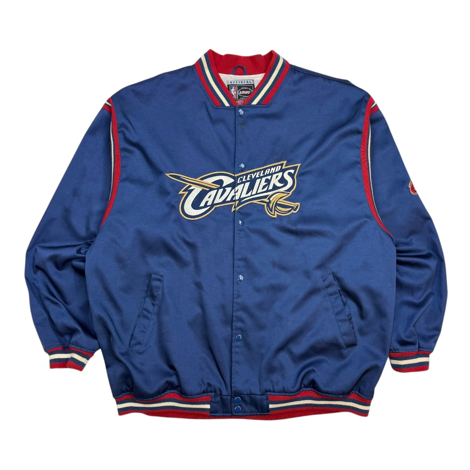 Vintage Cleveland Cavaliers Satin Bomber Jacket Blue
