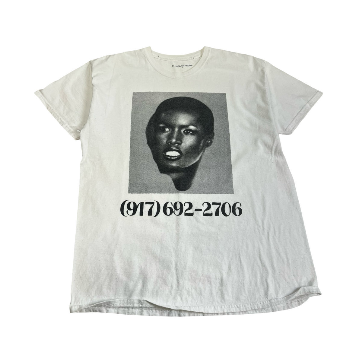 Bianca Chandon Graphic Grace Jones T-Shirt White
